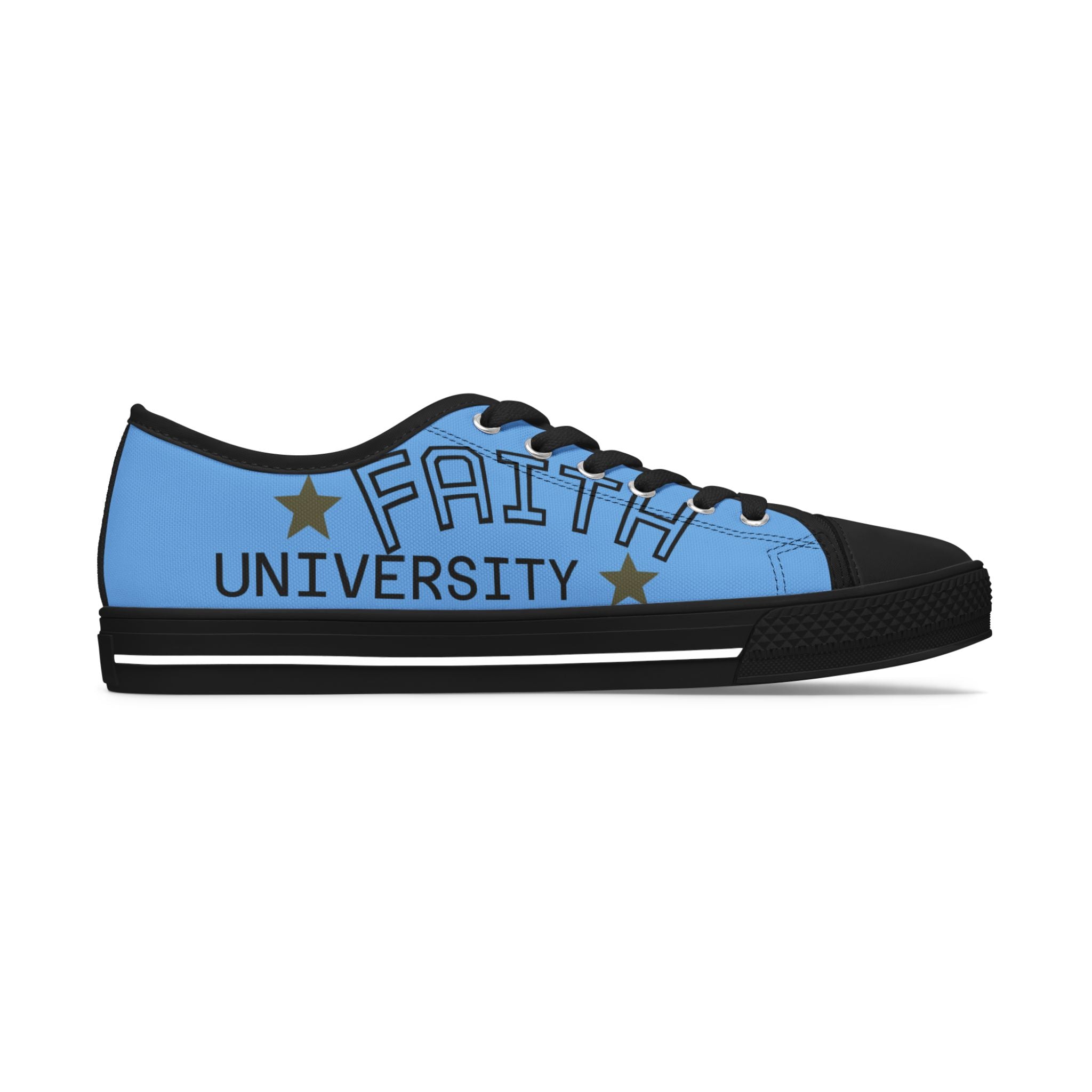 Light Blue Stylish Women's Low Top Sneakers - Casual, Comfortable, Everyday Wear, Perfect for Summer, Striped Sneakers, Trendy Footwear
