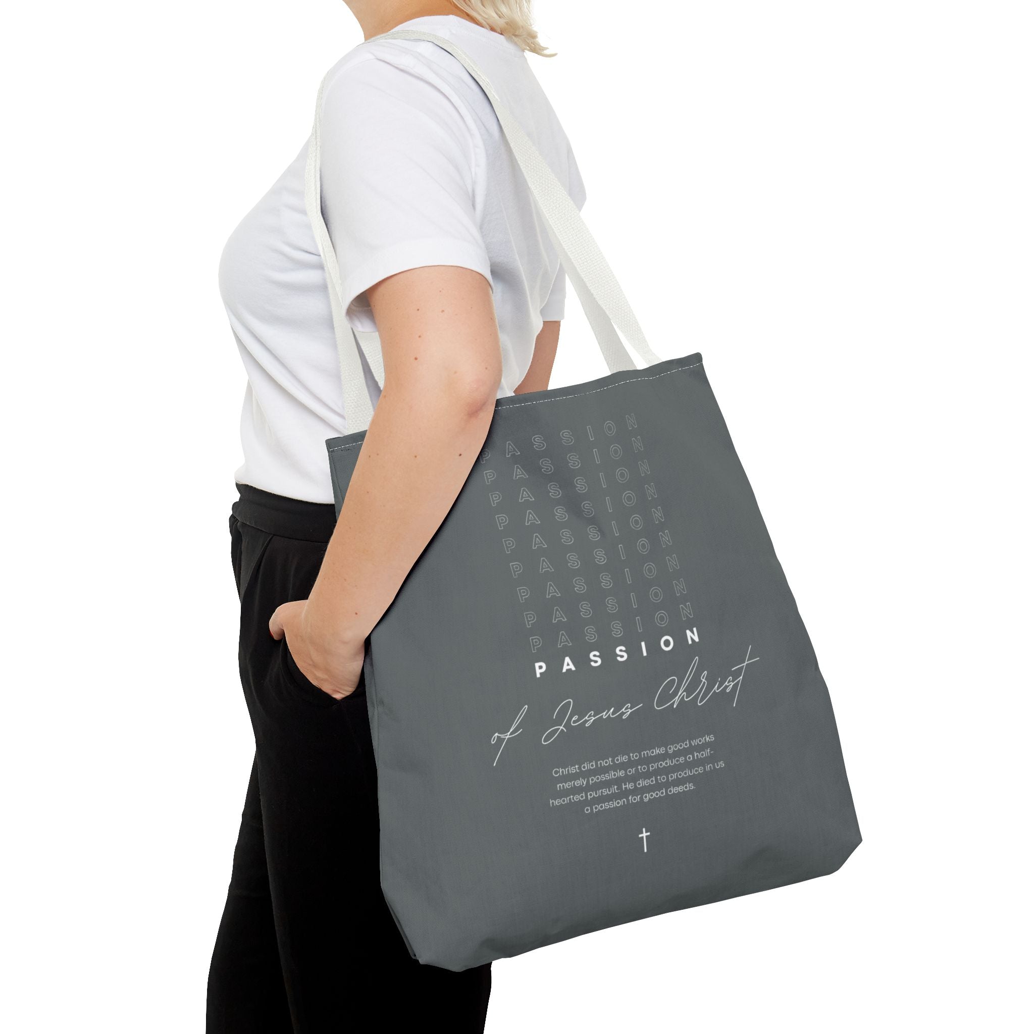 Faith-Inspired Tote Bag, Christian Gift Bag, Inspirational Shopper, Religious Quote Tote, Versatile Everyday Use