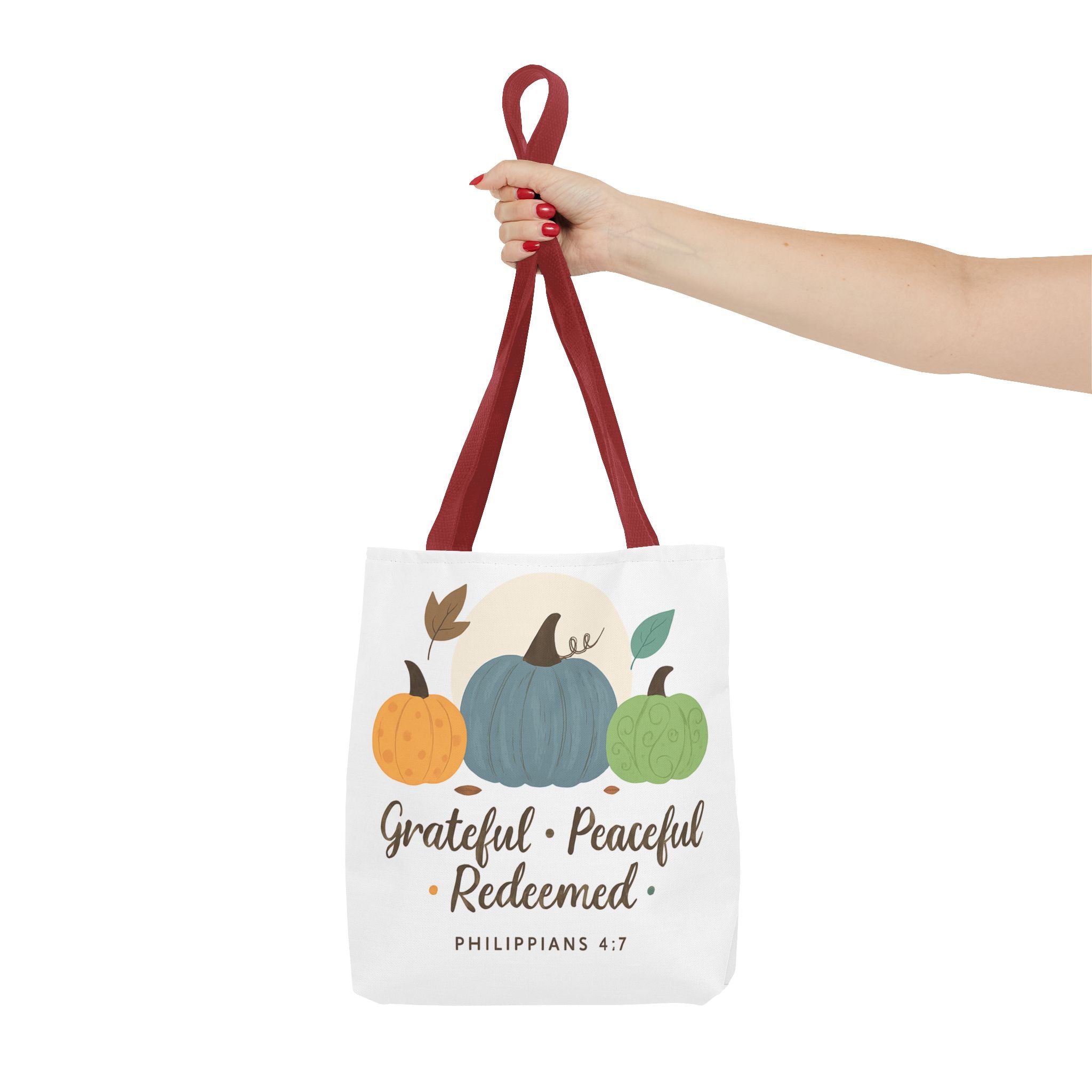 Grateful Tote Bag | Fall Decor, Thankfulness Gift, Bible Verse Bag, Inspirational Tote, Autumn Style