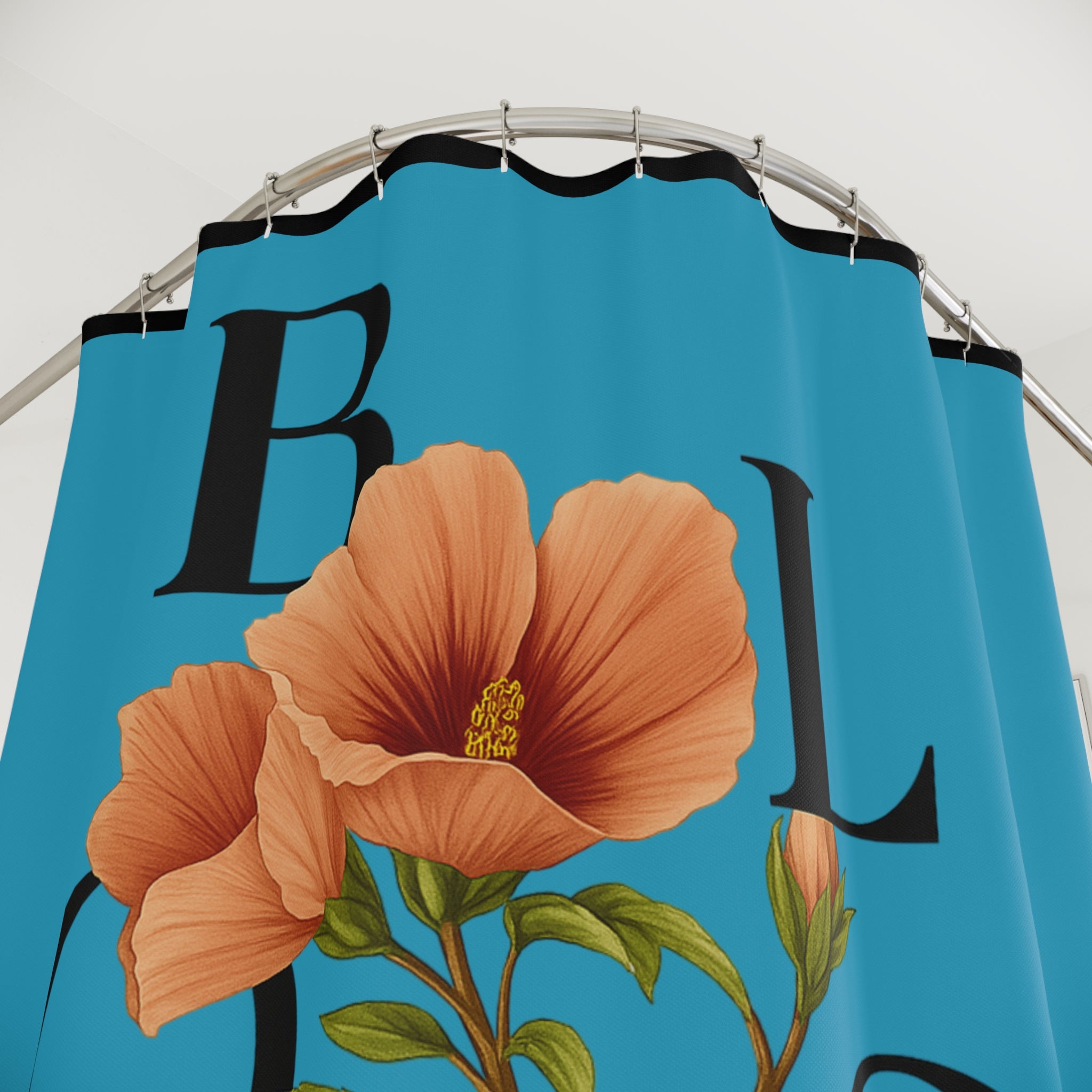 Vibrant Floral Shower Curtain, Bathroom Decor, Home Accessories, Gift for Her, Tropical Theme, Indoor Plants