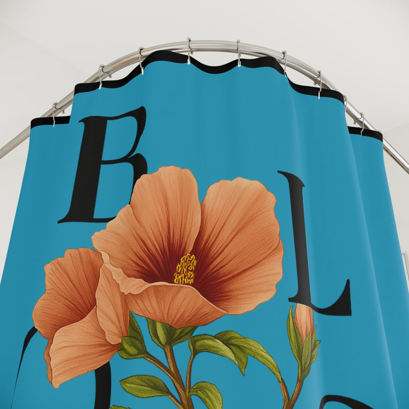 Vibrant Floral Shower Curtain, Bathroom Decor, Home Accessories, Gift for Her, Tropical Theme, Indoor Plants