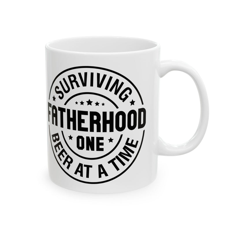 Surviving Fatherhood Ceramic Mug - Funny Gift for Dads