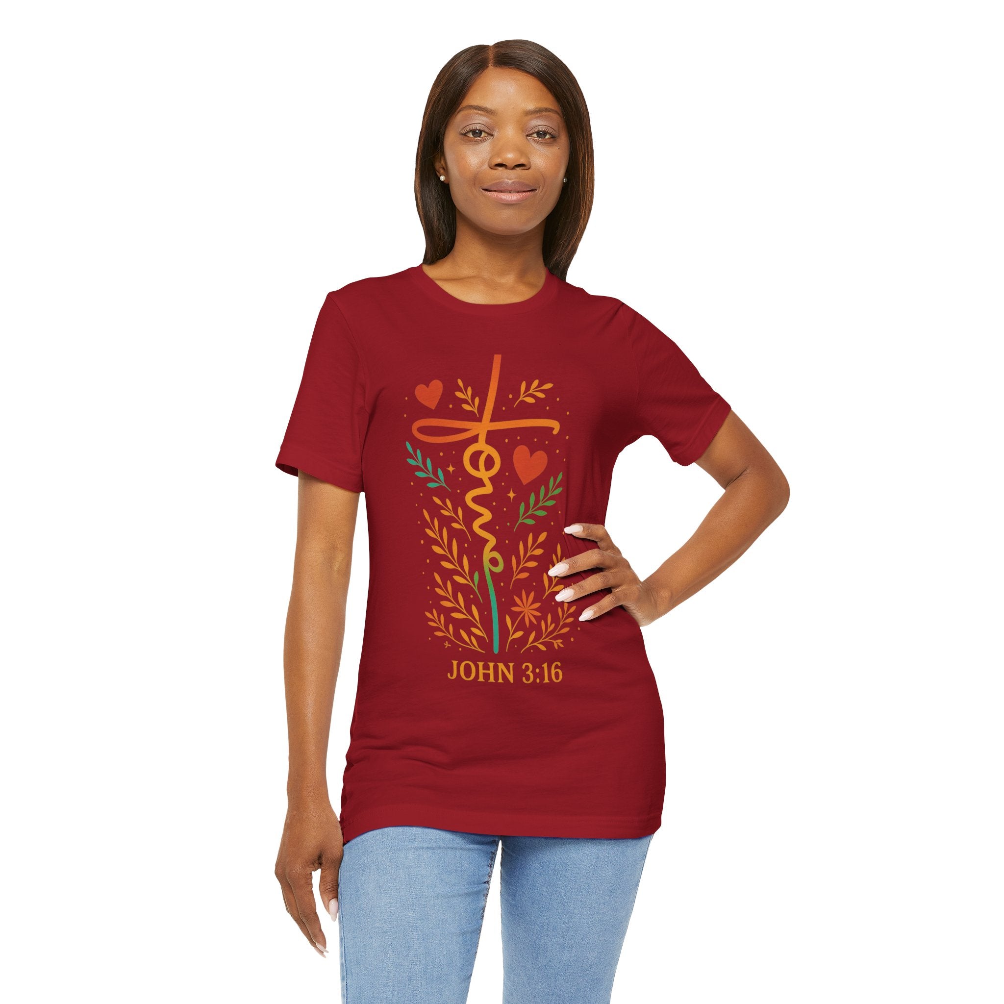 Faith-Inspired Unisex Tee: John 3:16, Christian Gift, Graphic T-Shirt, Religious Apparel, Inspirational Wear
