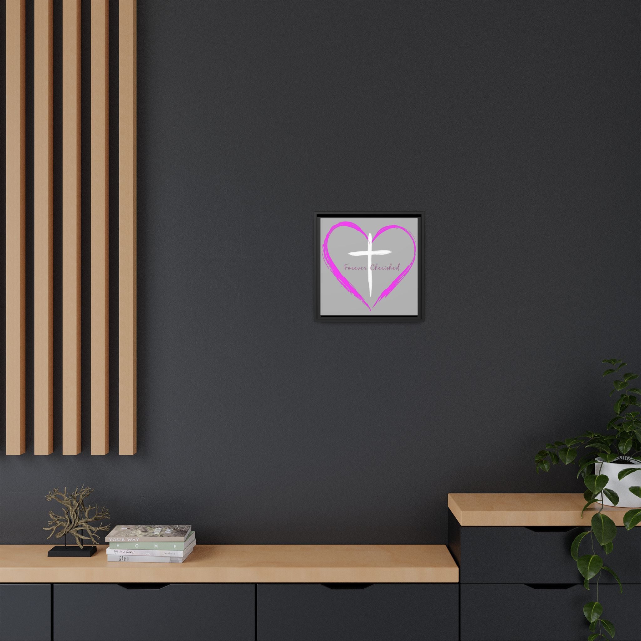 Framed Wall Art with Heart & Cross, Inspirational Home Decor, Gift for Loved Ones, Faith-Based Art, Perfect for Christenings, [...]