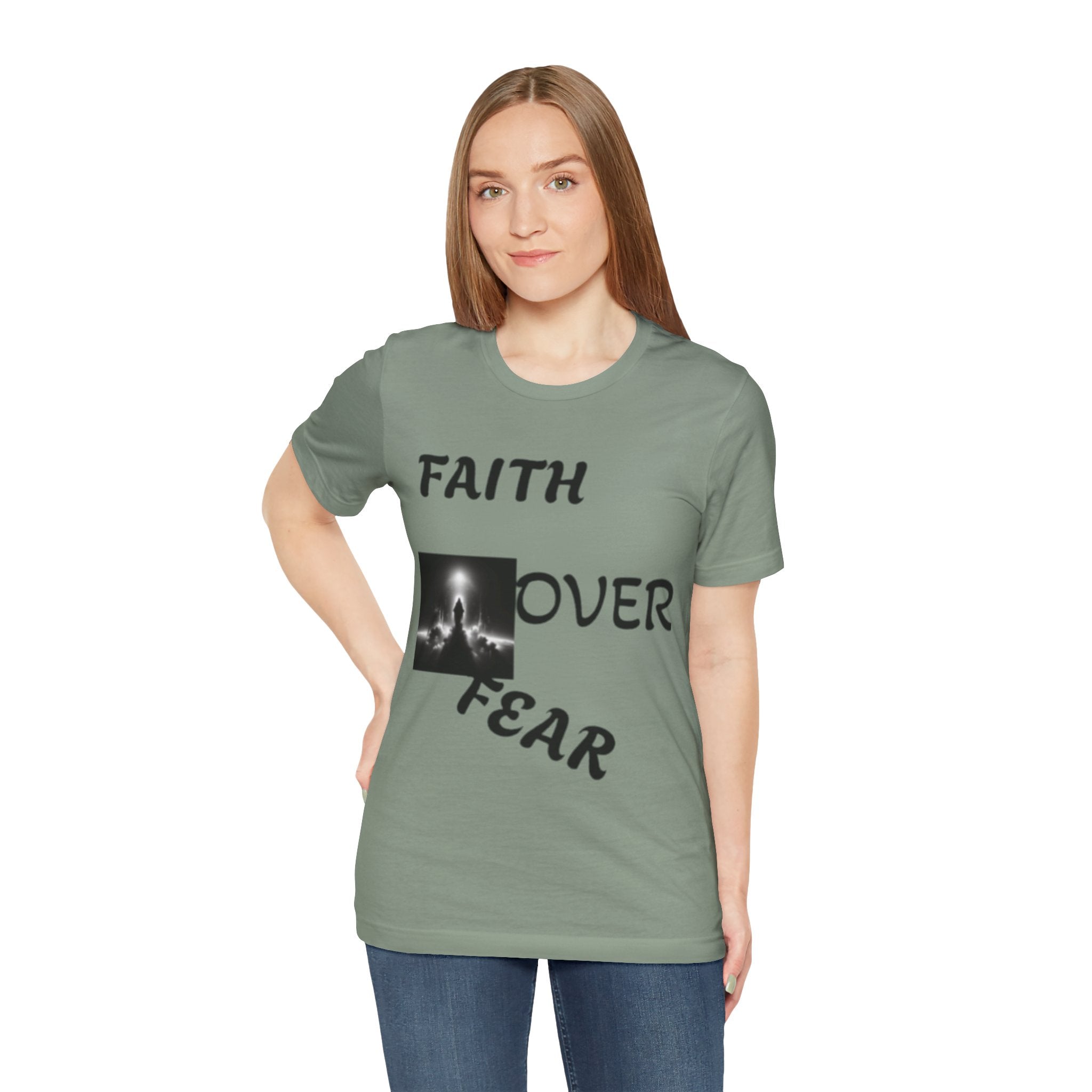 Faith Over Fear Unisex Jersey Tee - Inspirational Graphic T-Shirt