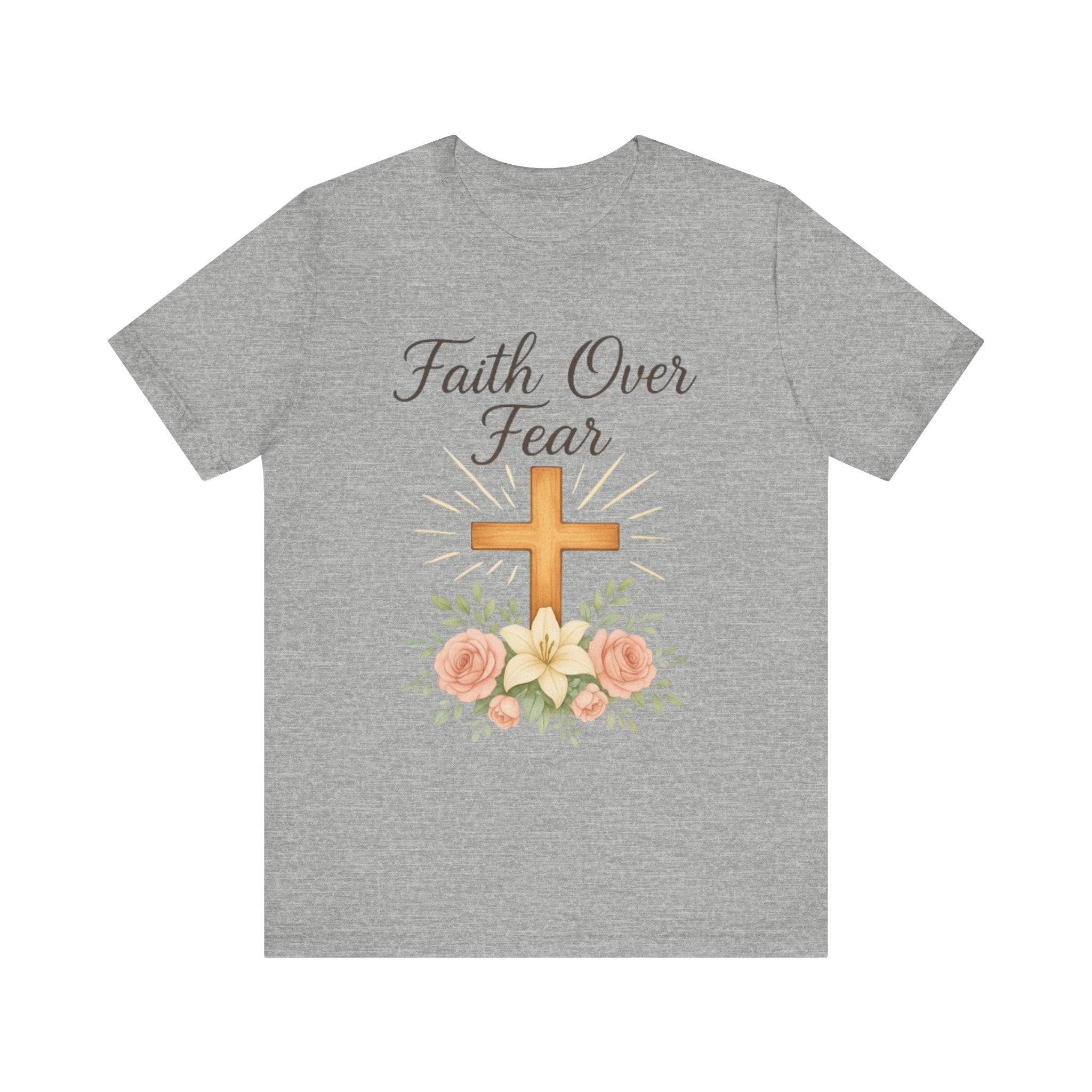 "Faith Over Fear" Inspirational T-Shirt, religious apparel