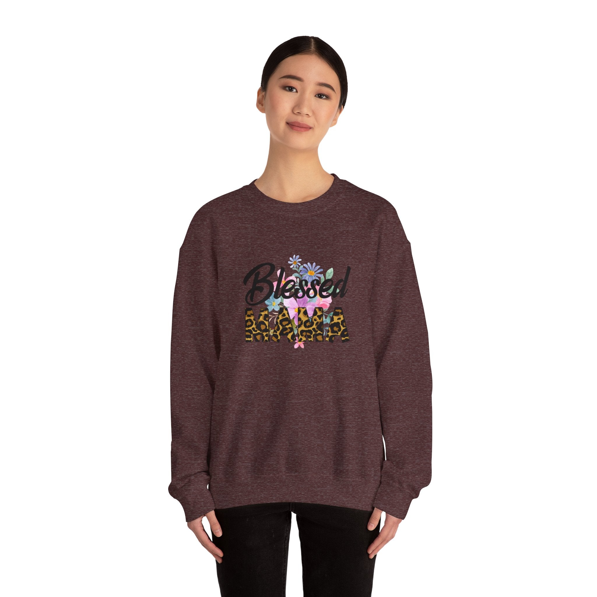 Blessed Mama Unisex Heavy Blend Crewneck Sweatshirt