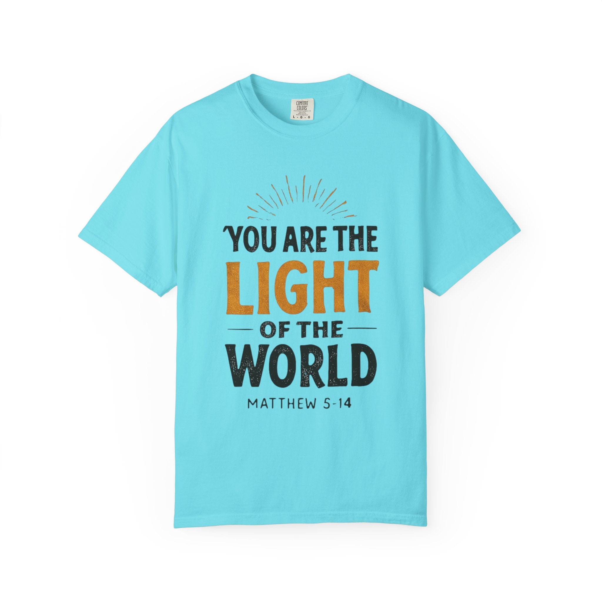Inspirational T-Shirt with 'You Are the Light of the World' Design, Motivational Tee for Faith, Spiritual Gifts, Religious Apparel, [...]