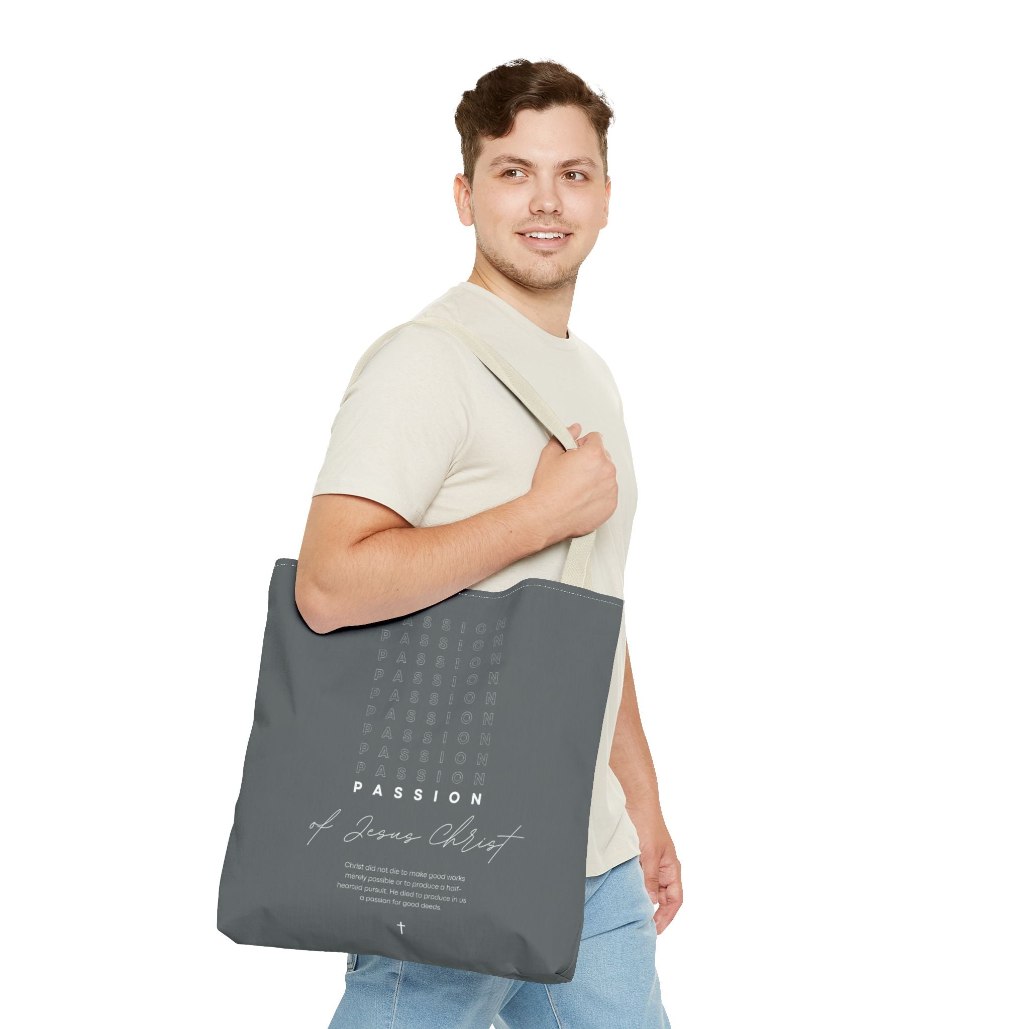 Faith-Inspired Tote Bag, Christian Gift Bag, Inspirational Shopper, Religious Quote Tote, Versatile Everyday Use