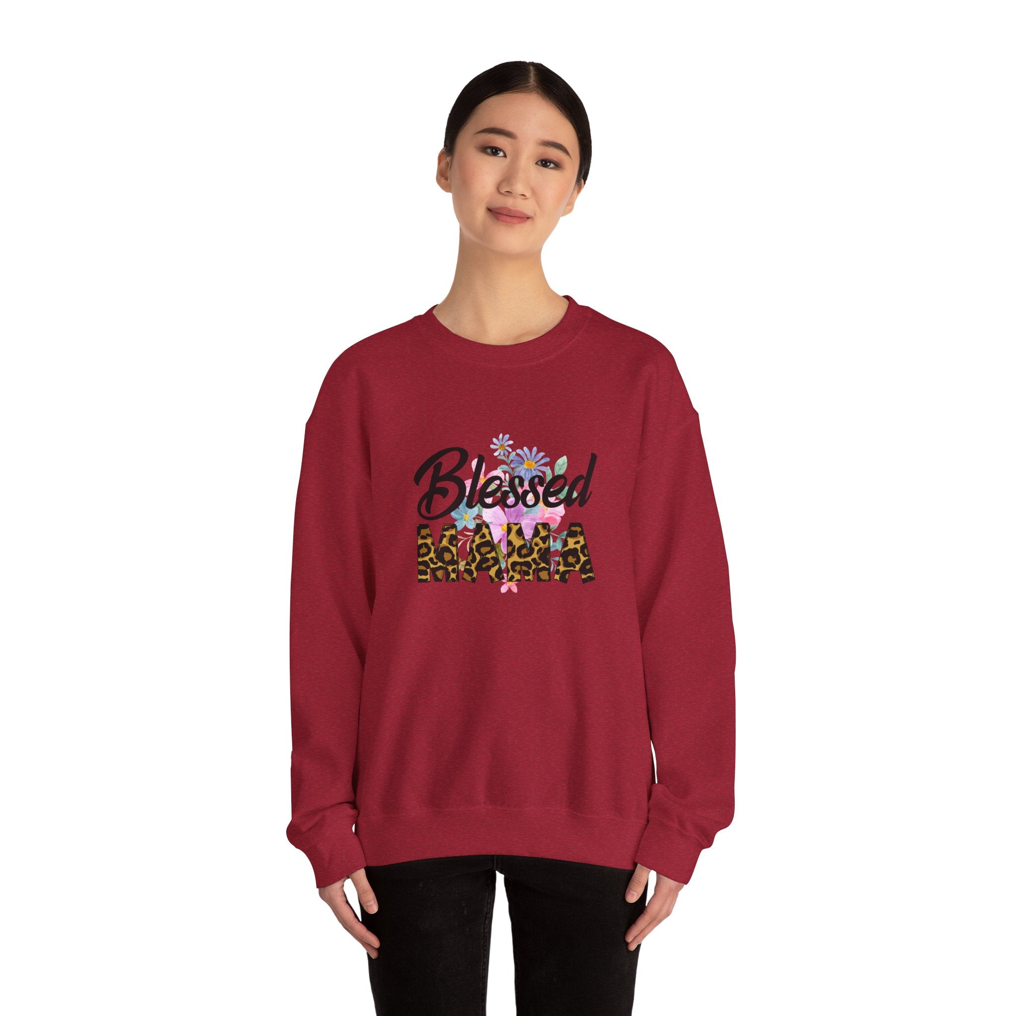 Blessed Mama Unisex Heavy Blend Crewneck Sweatshirt
