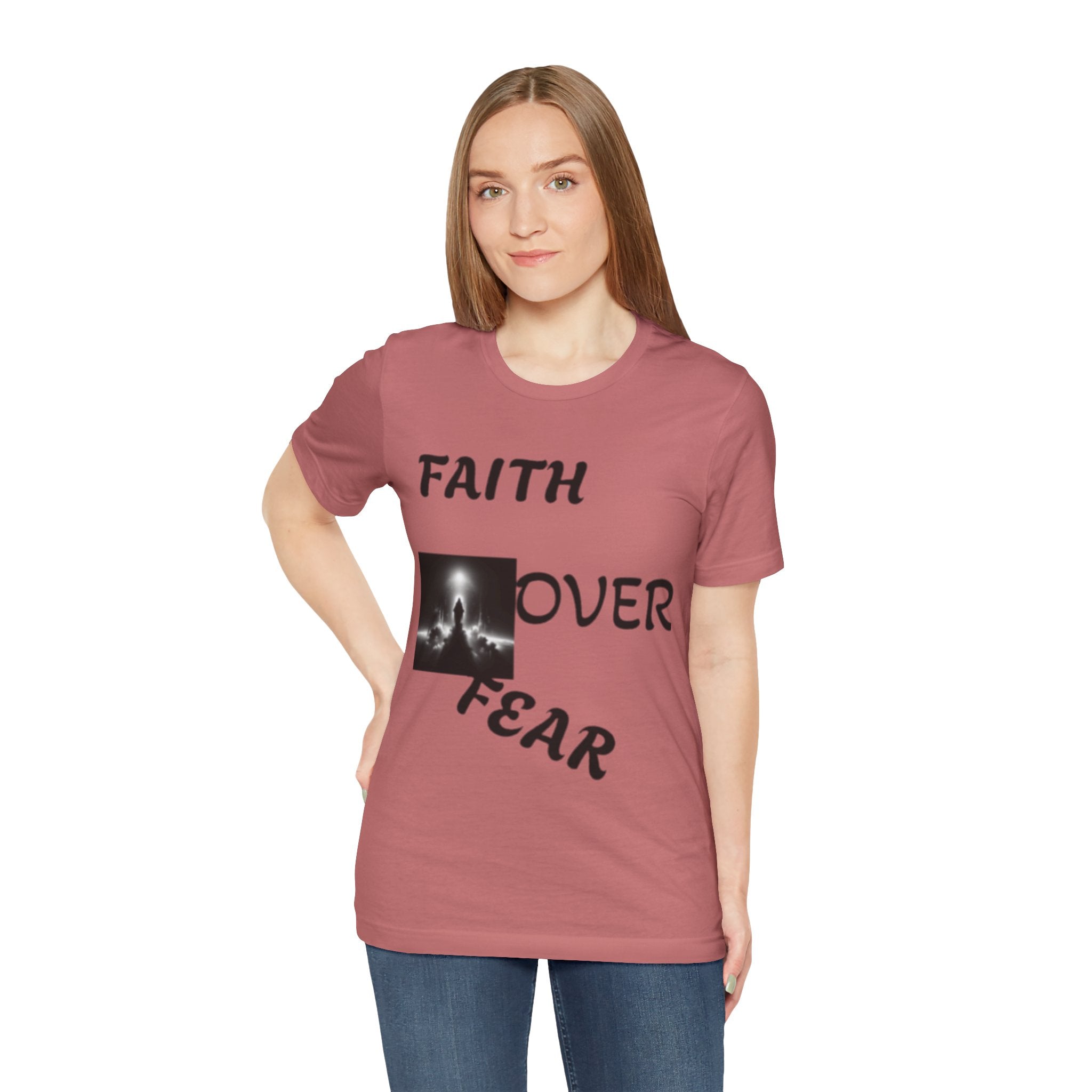 Faith Over Fear Unisex Jersey Tee - Inspirational Graphic T-Shirt