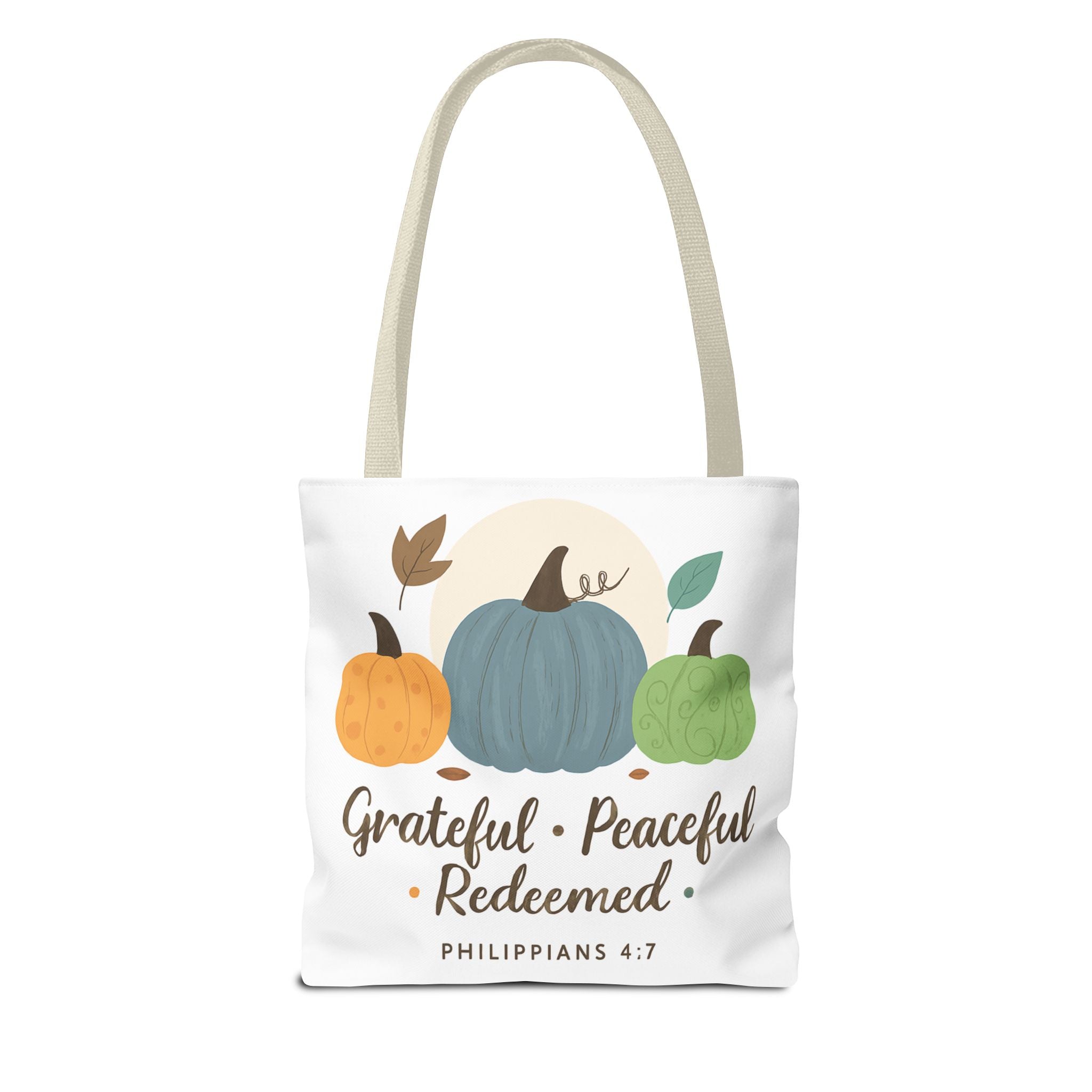 Grateful Tote Bag | Fall Decor, Thankfulness Gift, Bible Verse Bag, Inspirational Tote, Autumn Style