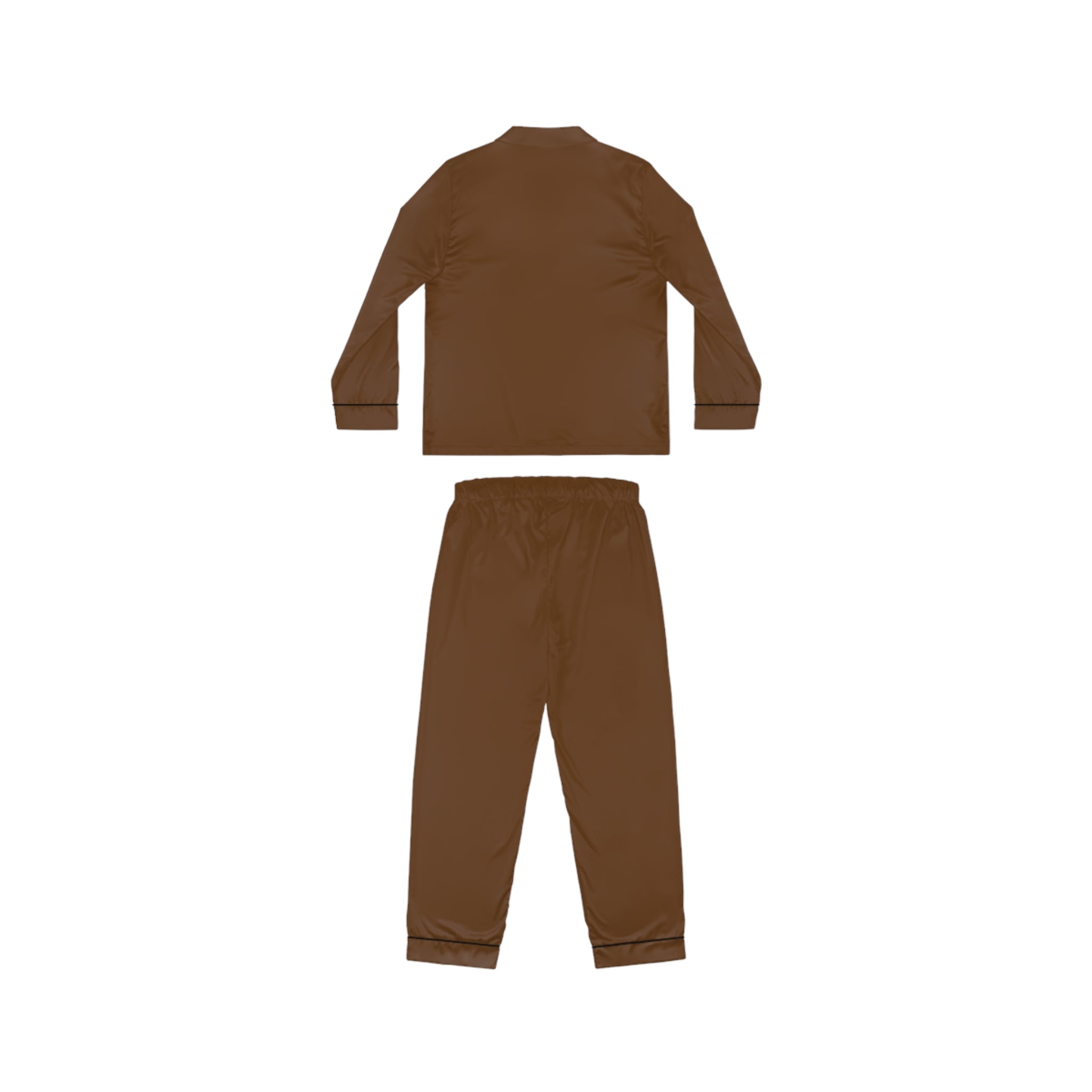 Elegant Brown Satin Pajamas Set - Luxurious Sleepwear, Women's Loungewear, Fancy Gifts for Her, Relaxing Nights, Date Night Outfit