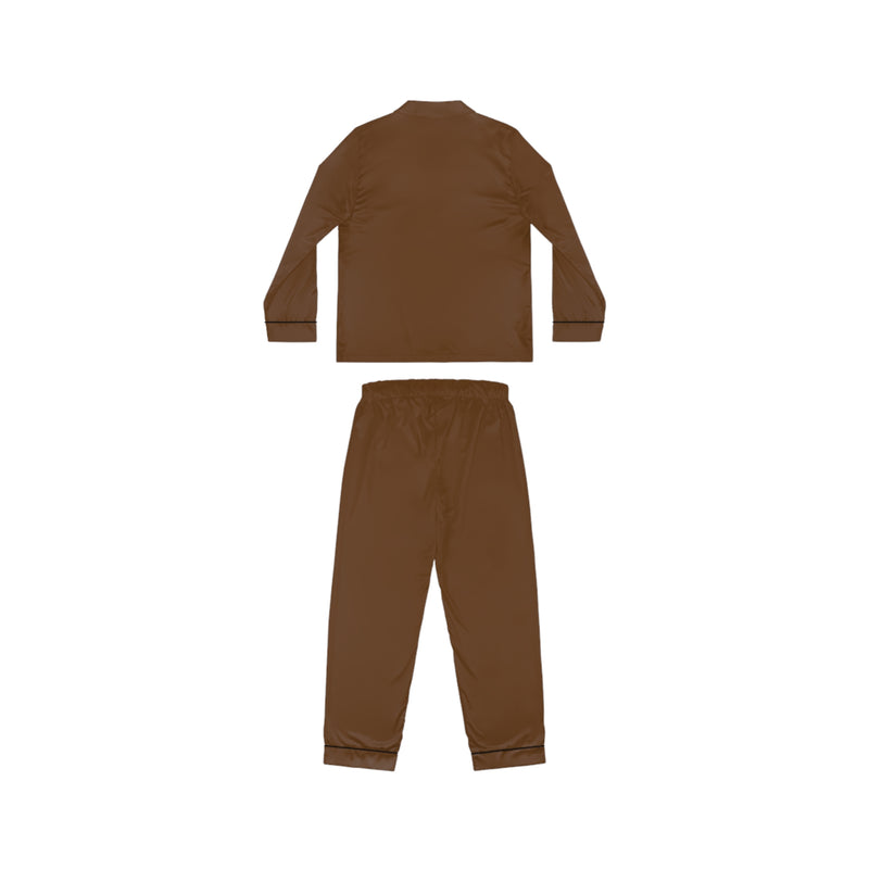 Elegant Brown Satin Pajamas Set - Luxurious Sleepwear, Women's Loungewear, Fancy Gifts for Her, Relaxing Nights, Date Night Outfit