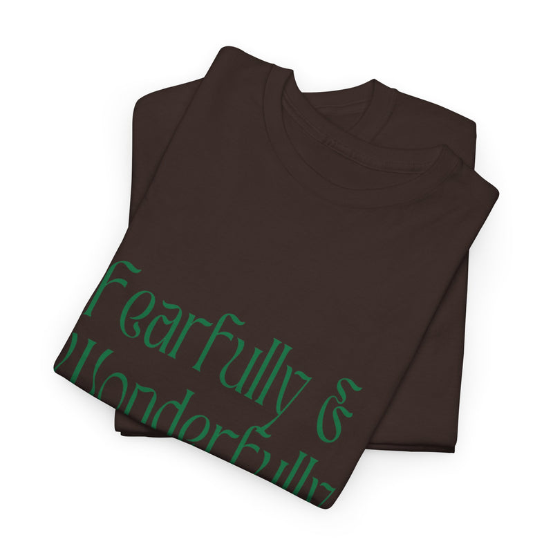 Fearfully & Wonderfully Made Unisex Cotton Tee – Inspirational Floral T-Shirt
