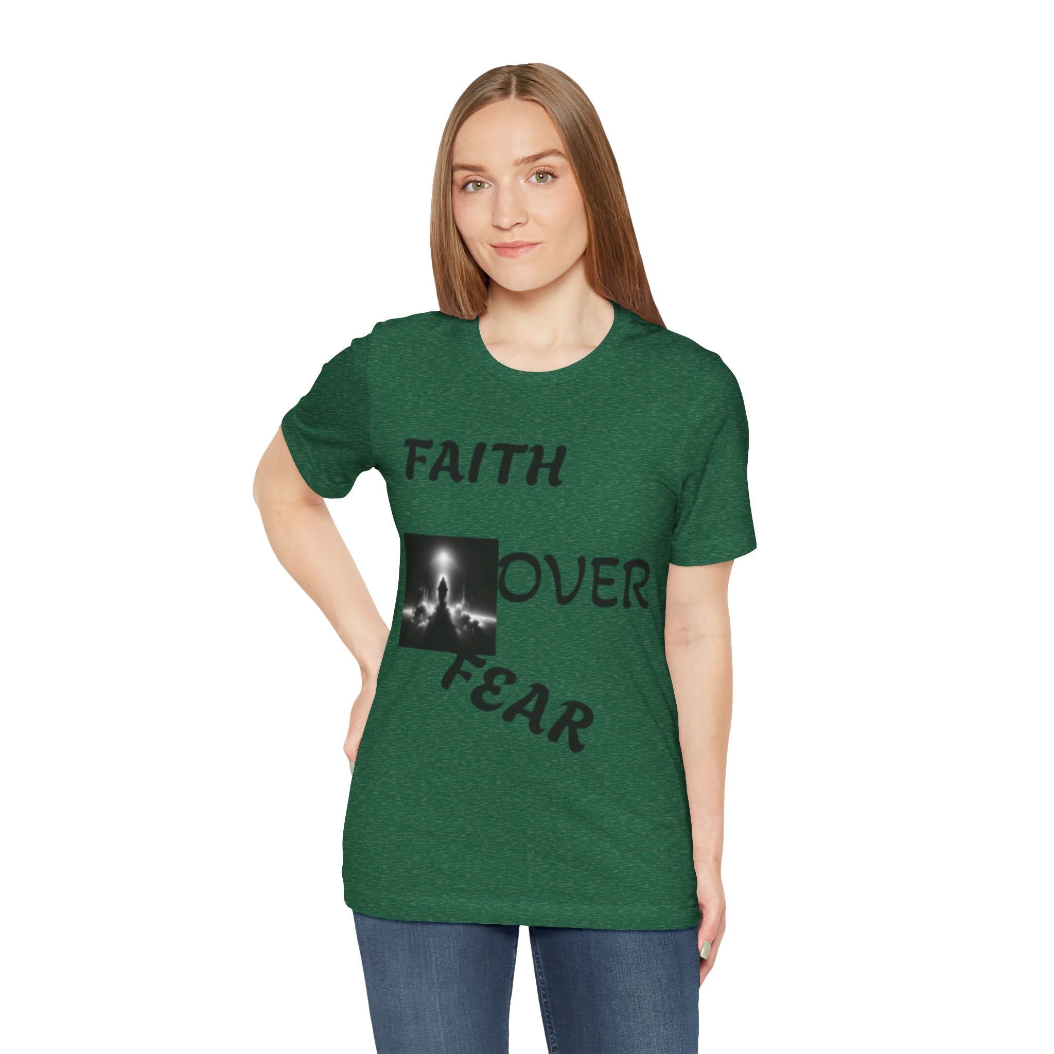 Faith Over Fear Unisex Jersey Tee - Inspirational Graphic T-Shirt