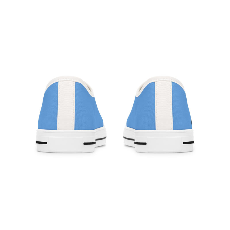 Light Blue Stylish Women's Low Top Sneakers - Casual, Comfortable, Everyday Wear, Perfect for Summer, Striped Sneakers, Trendy Footwear