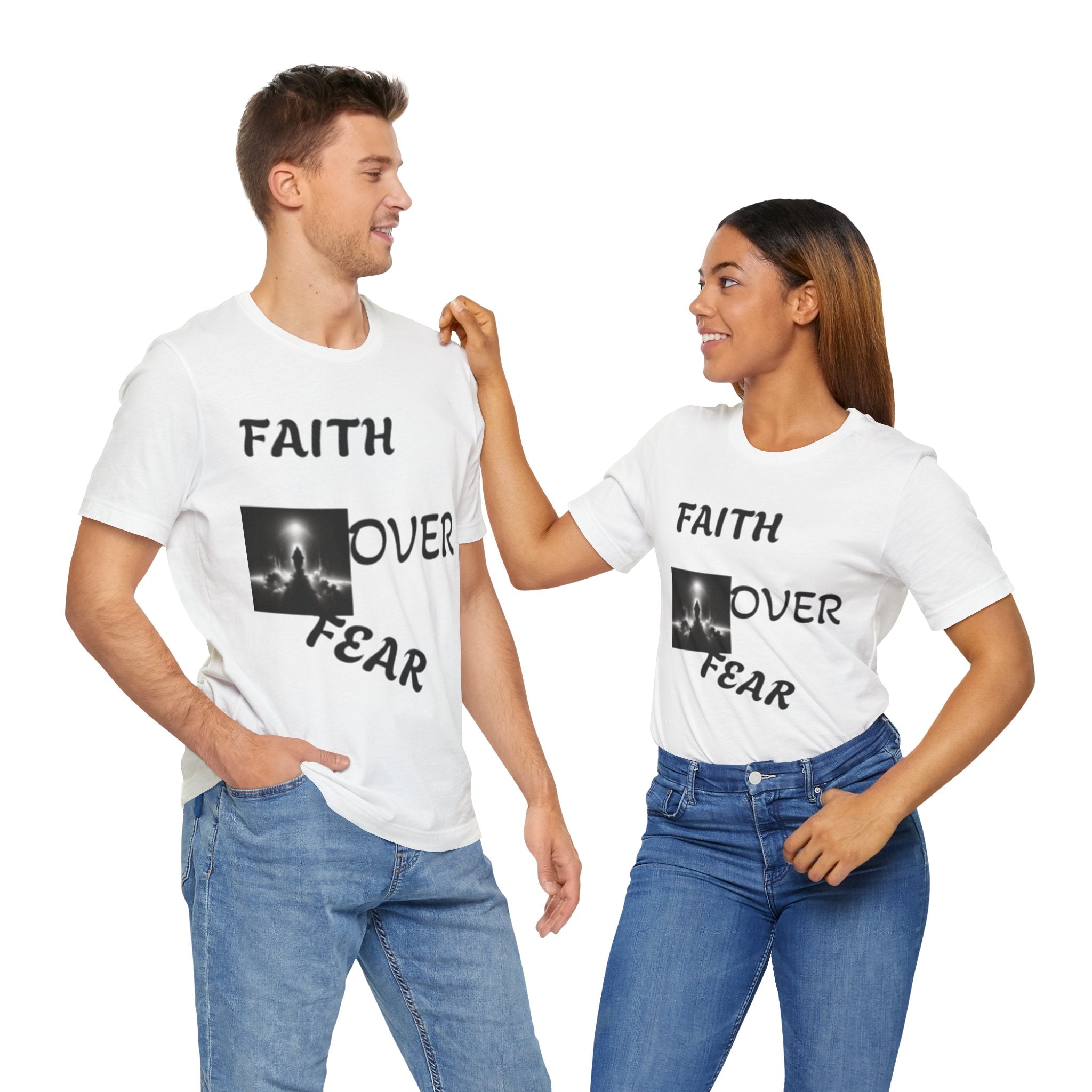 Faith Over Fear Unisex Jersey Tee - Inspirational Graphic T-Shirt