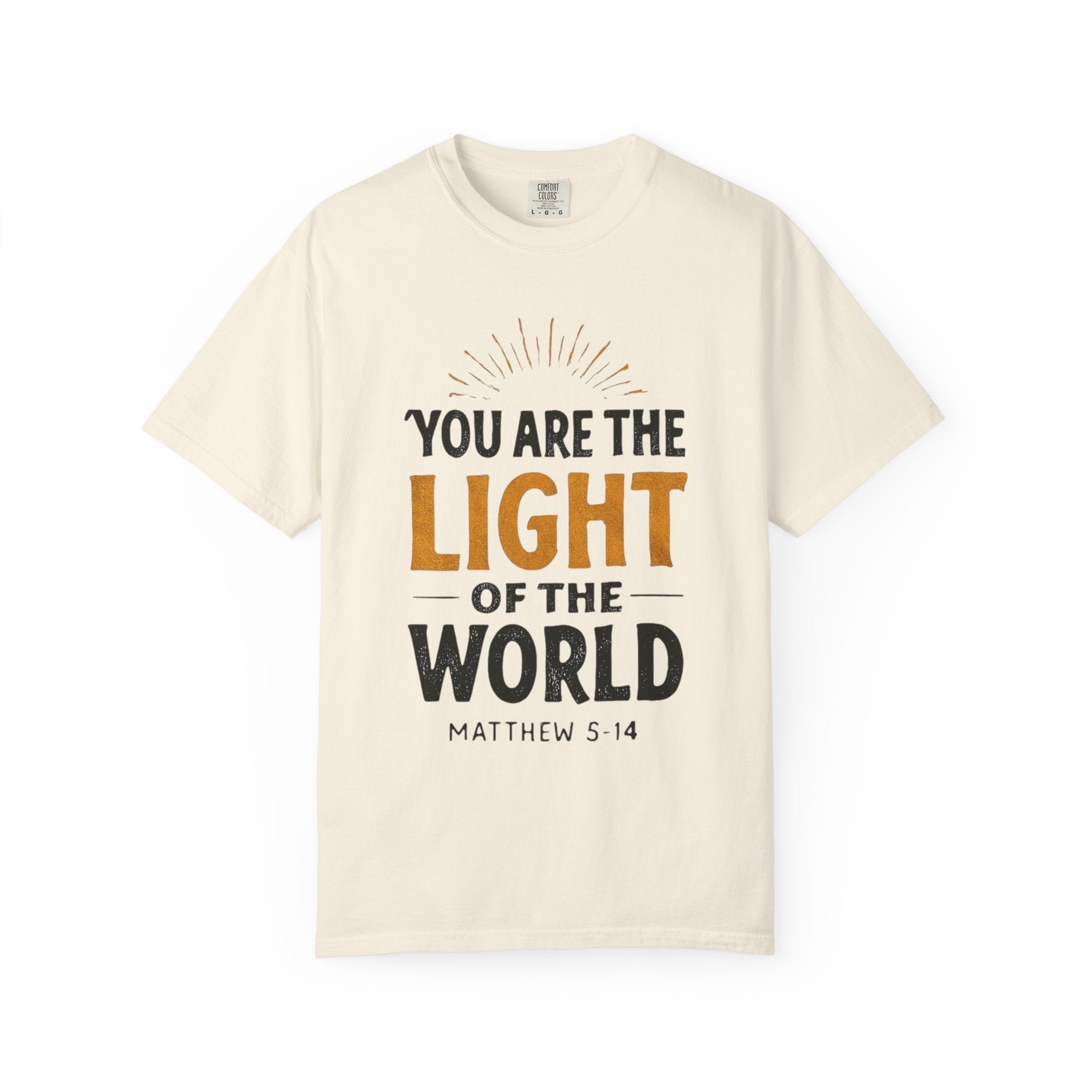 Inspirational T-Shirt with 'You Are the Light of the World' Design, Motivational Tee for Faith, Spiritual Gifts, Religious Apparel, [...]