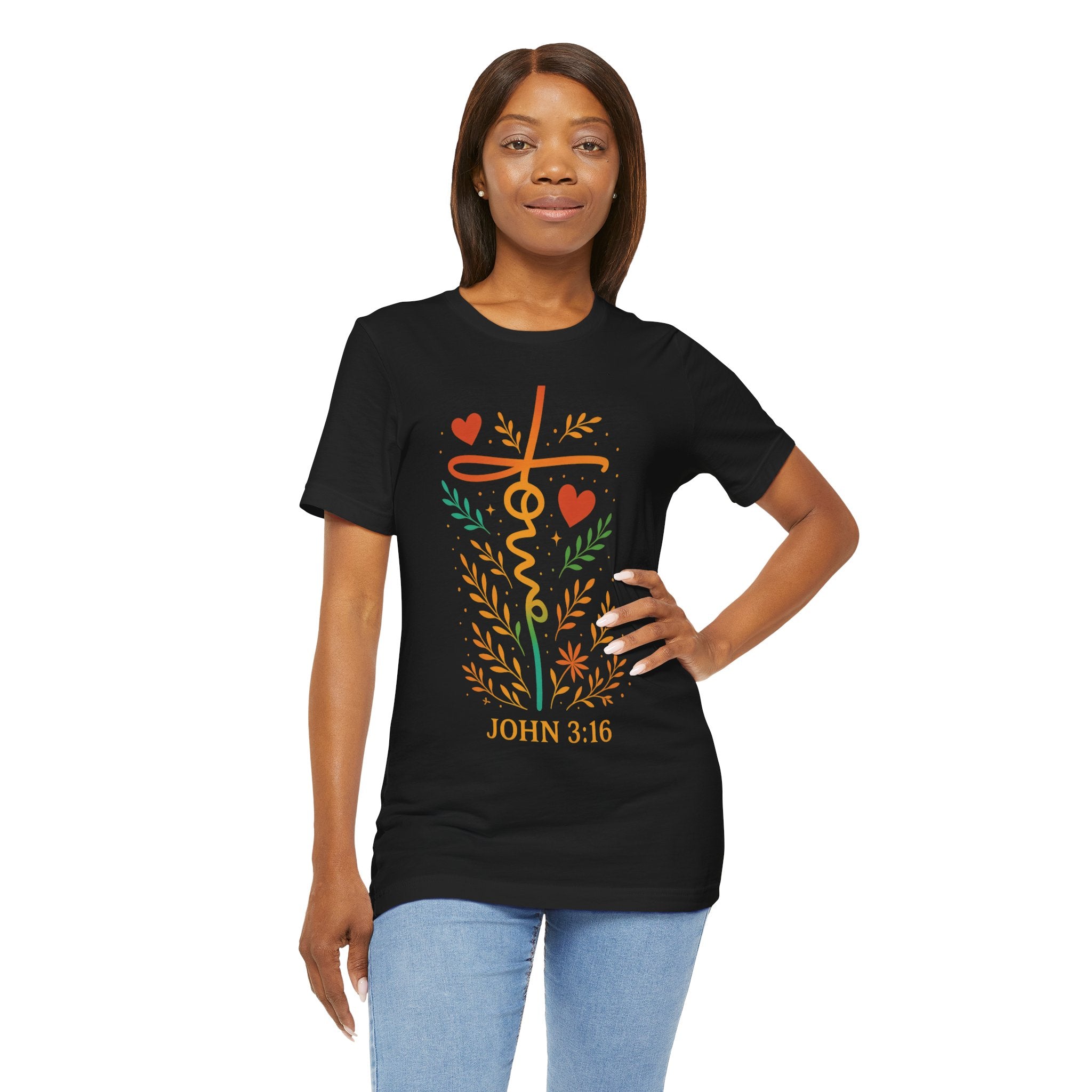 Faith-Inspired Unisex Tee: John 3:16, Christian Gift, Graphic T-Shirt, Religious Apparel, Inspirational Wear