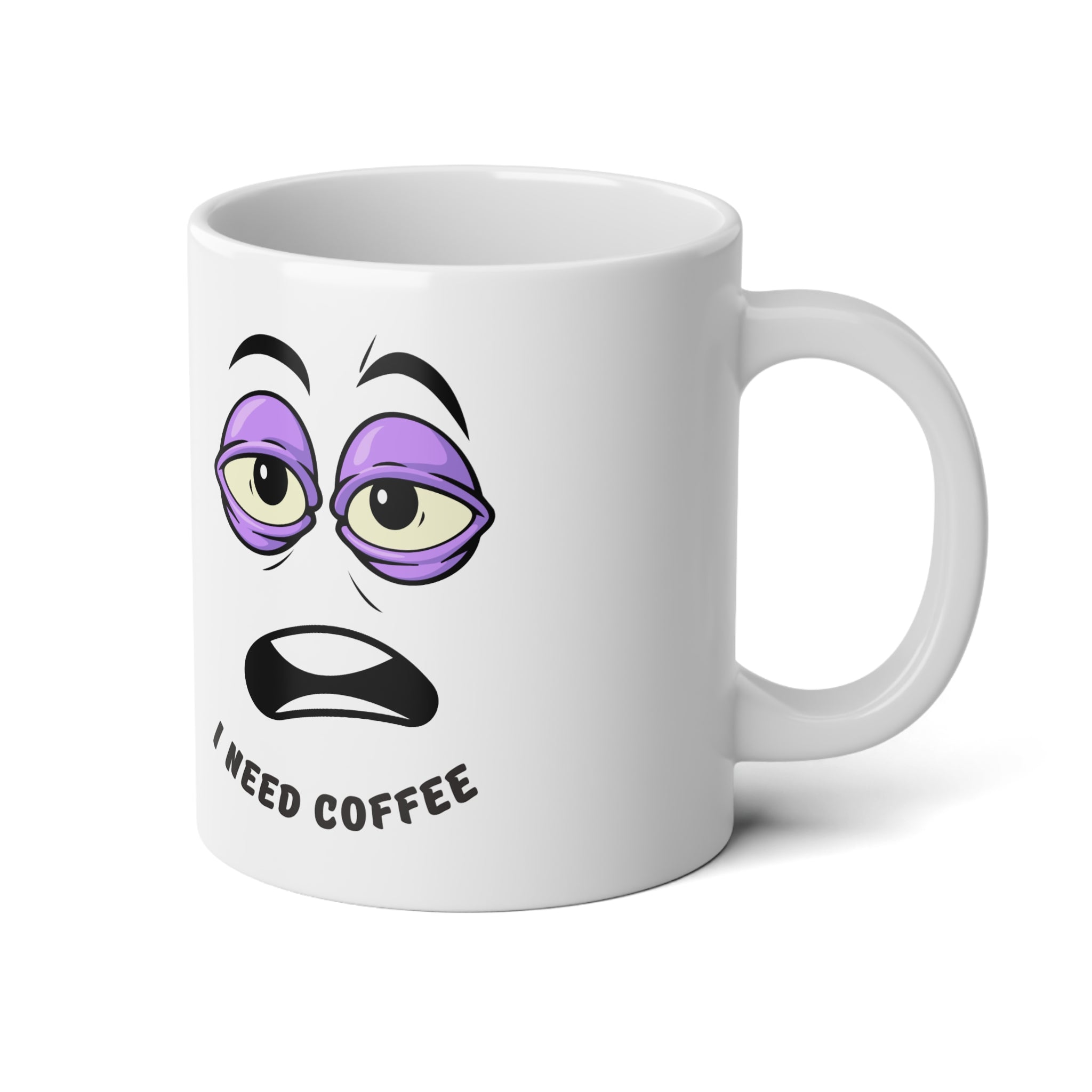Jumbo Mug with Quirky Expression - Perfect for Coffee Lovers, Funny Gift, Office Humor, Large 20oz Coffee Cup, Unique Tea Mug