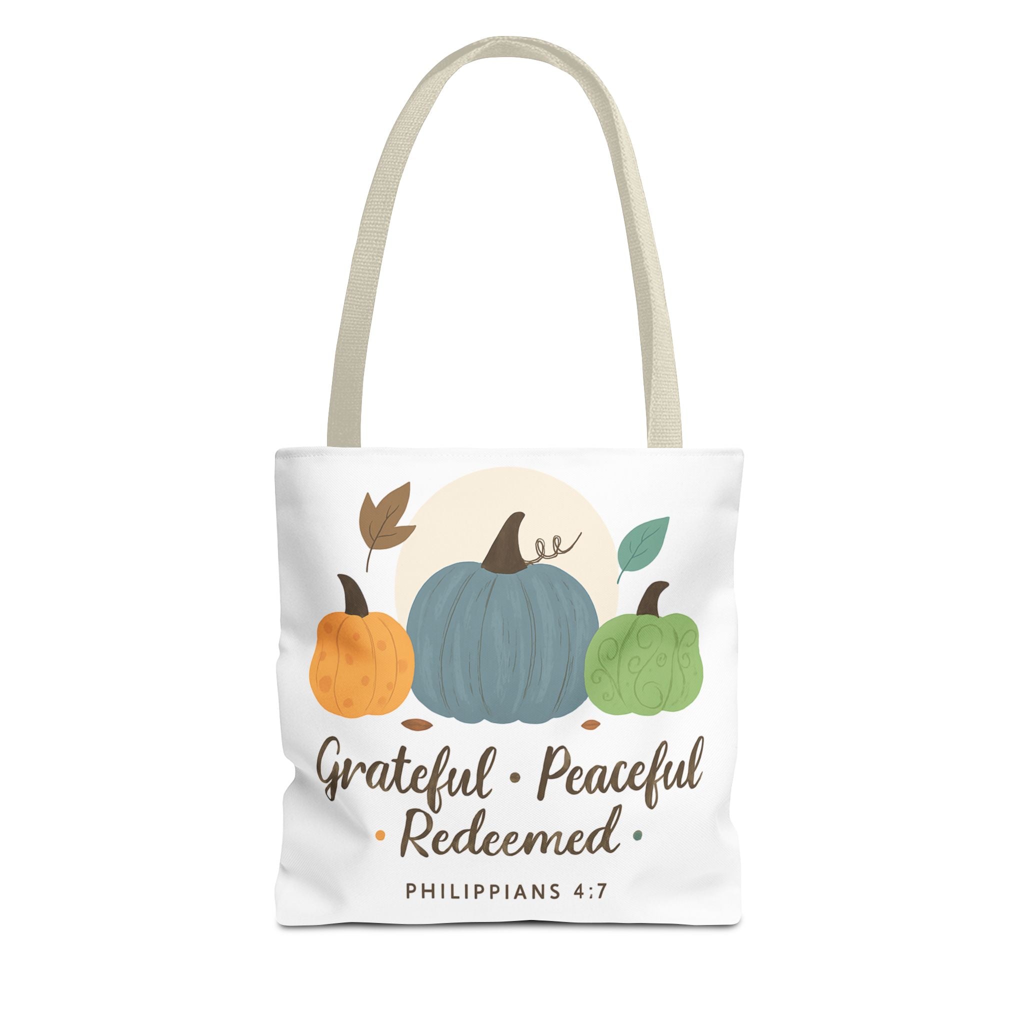 Grateful Tote Bag | Fall Decor, Thankfulness Gift, Bible Verse Bag, Inspirational Tote, Autumn Style