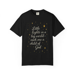 Inspirational Unisex T-shirt - "Little Lights in a Big World" - Faith-Based Apparel, Religious Gift, Everyday Wear, Comfortable Tee