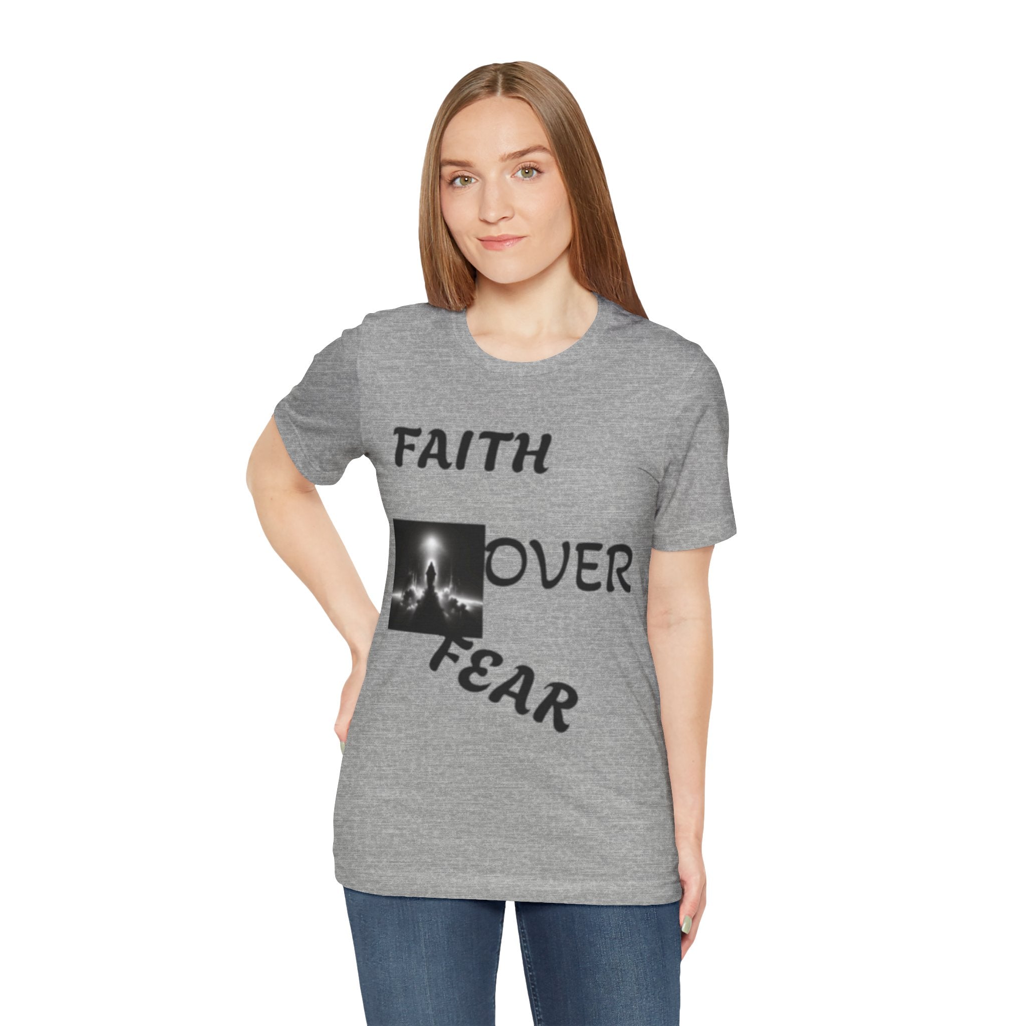 Faith Over Fear Unisex Jersey Tee - Inspirational Graphic T-Shirt