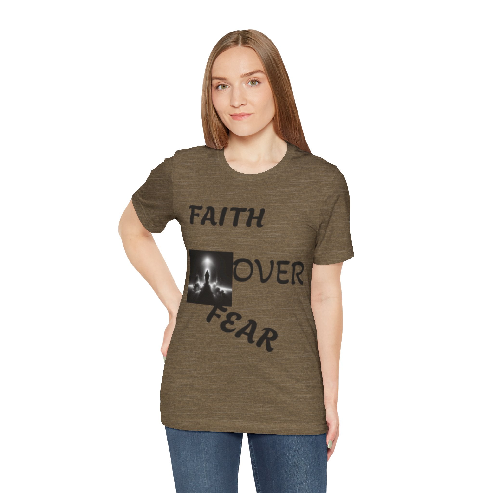 Faith Over Fear Unisex Jersey Tee - Inspirational Graphic T-Shirt