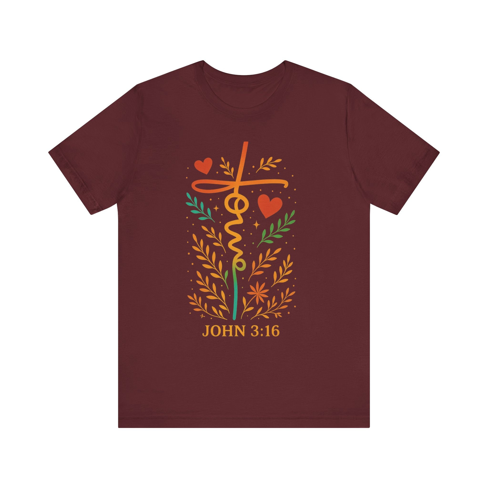 Faith-Inspired Unisex Tee: John 3:16, Christian Gift, Graphic T-Shirt, Religious Apparel, Inspirational Wear