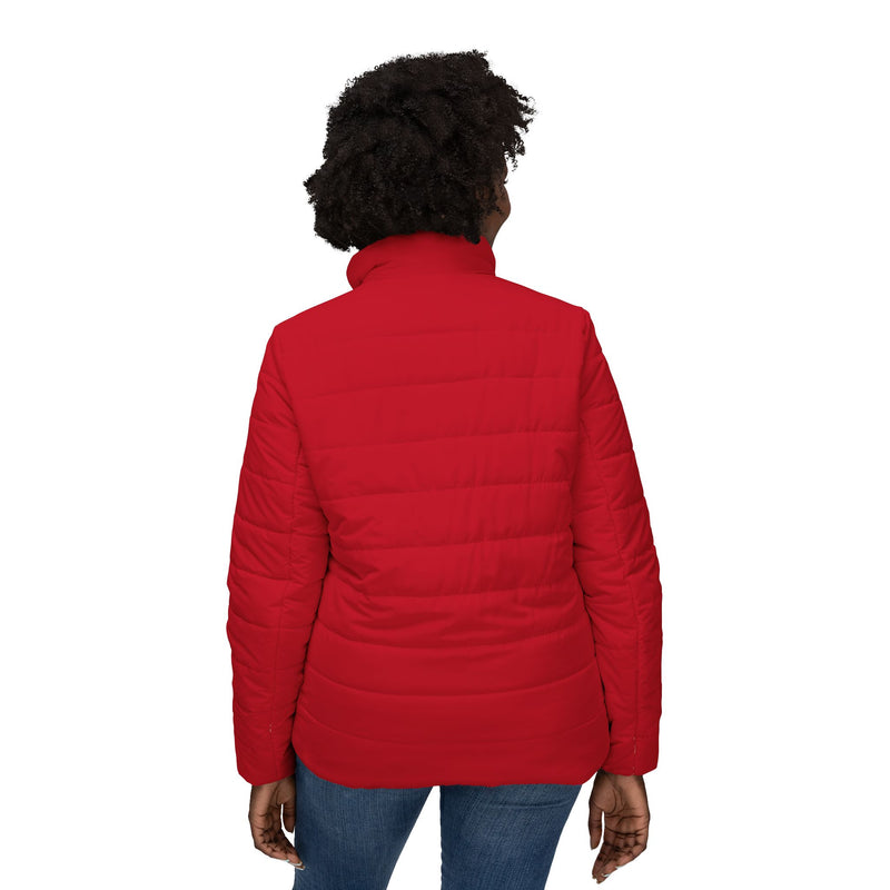 Red Stylish Women’s Puffer Jacket, Cozy Winter Coat, Trendy Outerwear, Outdoor Fashion, Fall/Winter Essential