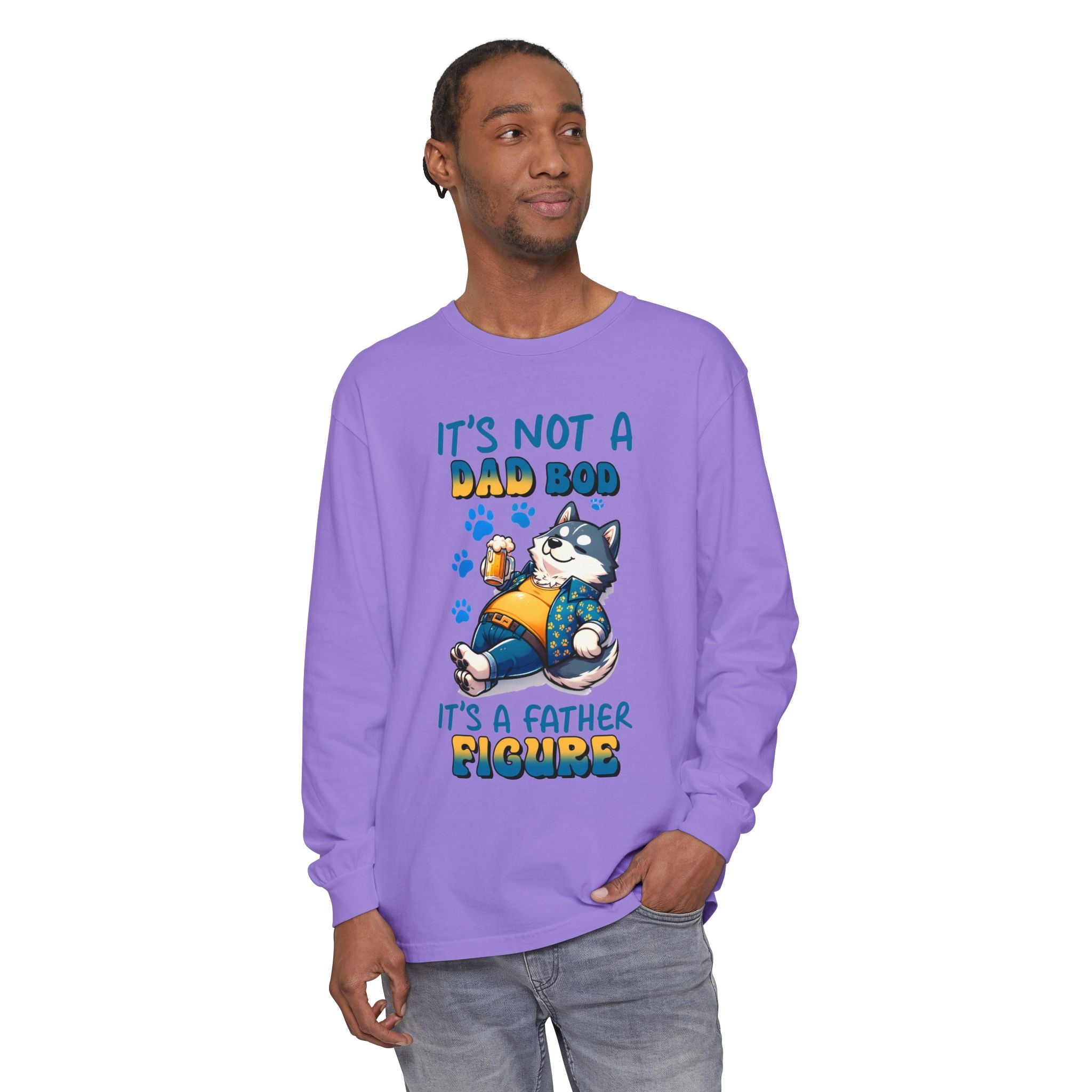 Funny Dad Bod Long Sleeve T-Shirt - It's Not a Dad Bod, It's a Father Figure
