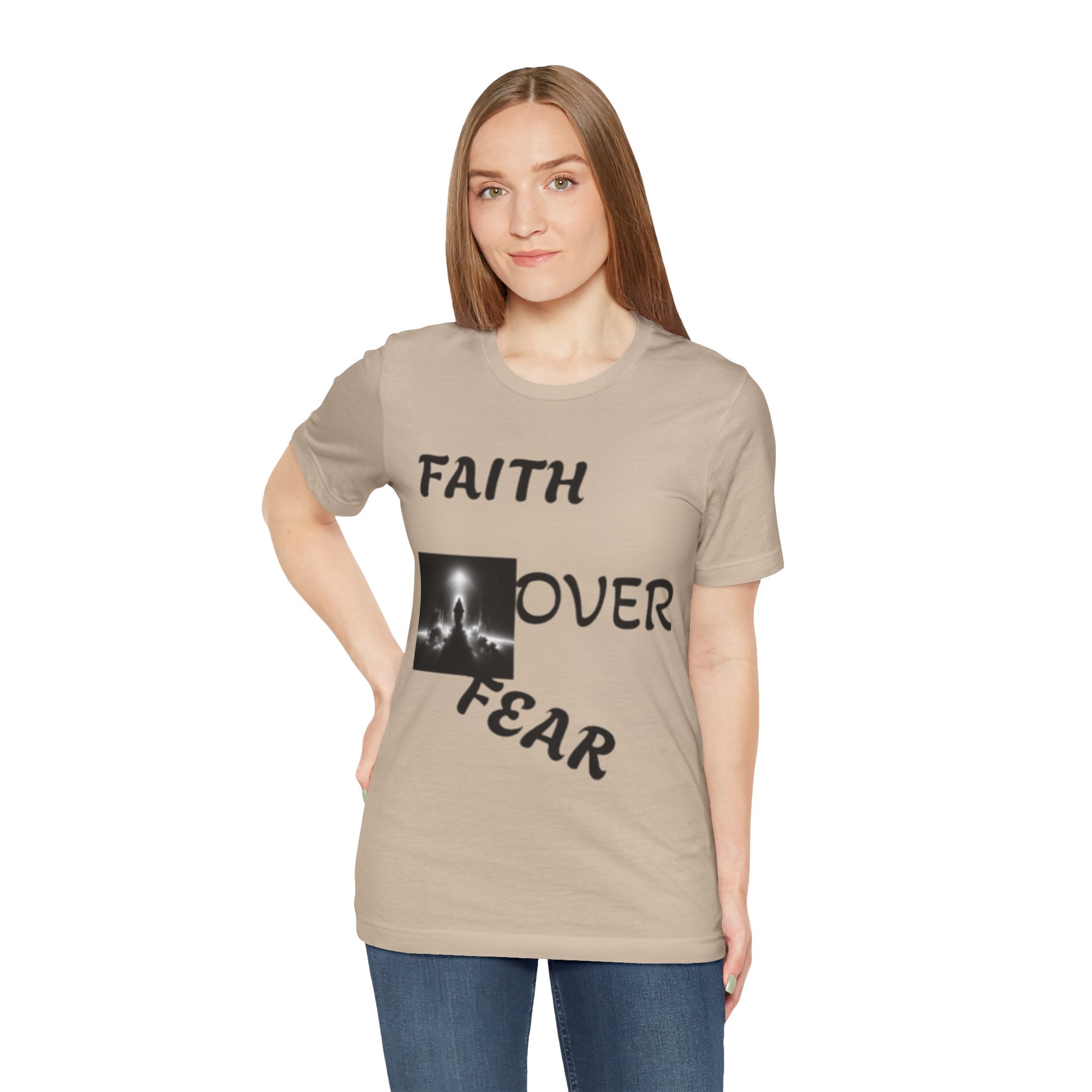 Faith Over Fear Unisex Jersey Tee - Inspirational Graphic T-Shirt