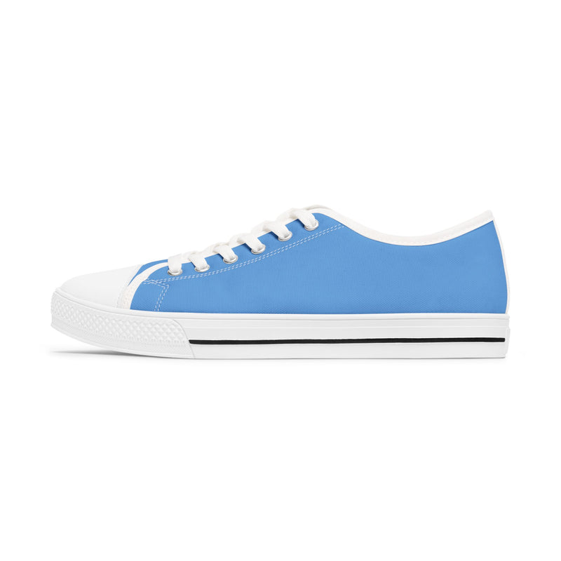 Light Blue Stylish Women's Low Top Sneakers - Casual, Comfortable, Everyday Wear, Perfect for Summer, Striped Sneakers, Trendy Footwear