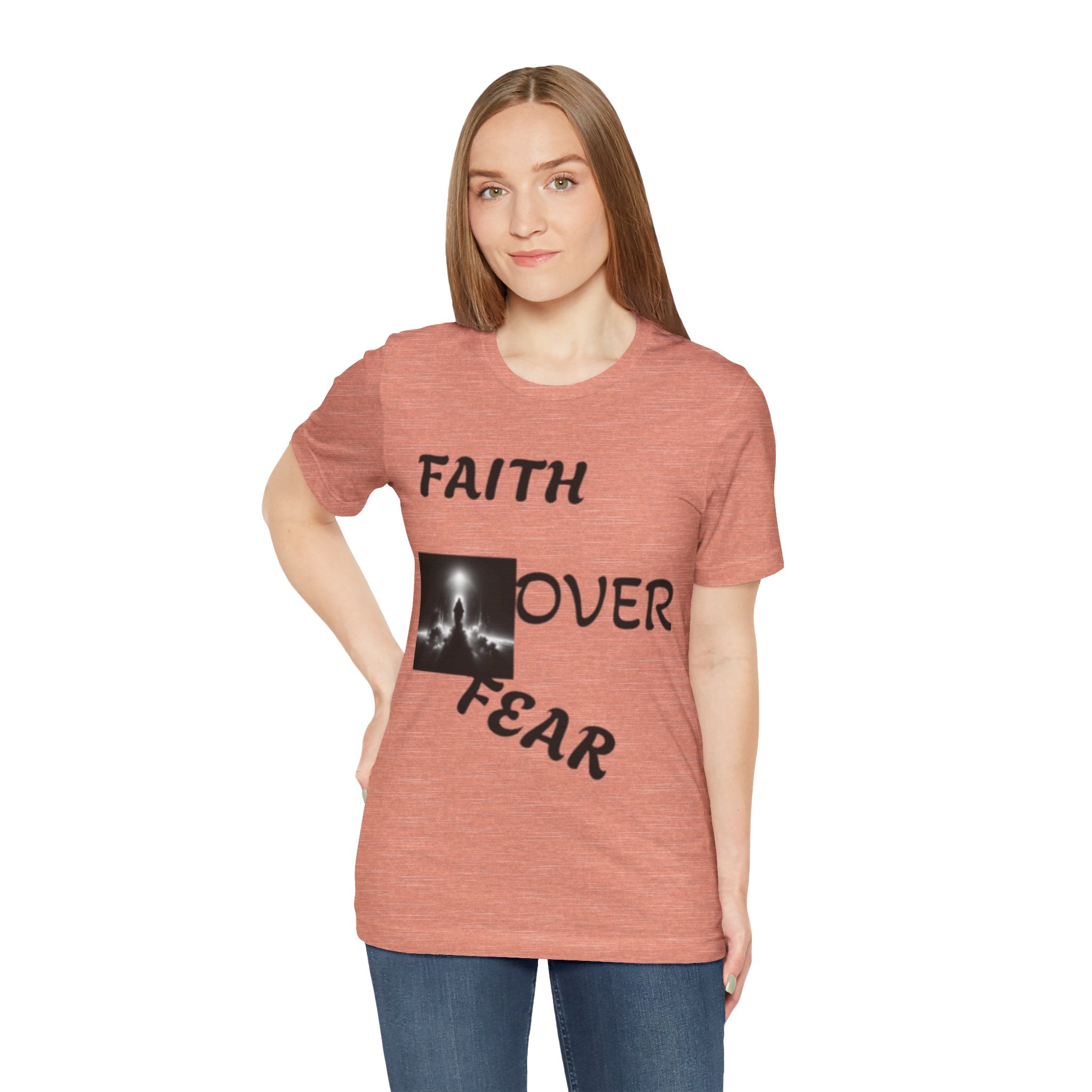 Faith Over Fear Unisex Jersey Tee - Inspirational Graphic T-Shirt