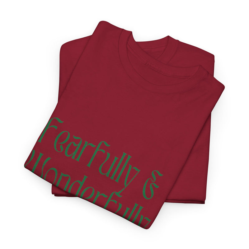 Fearfully & Wonderfully Made Unisex Cotton Tee – Inspirational Floral T-Shirt