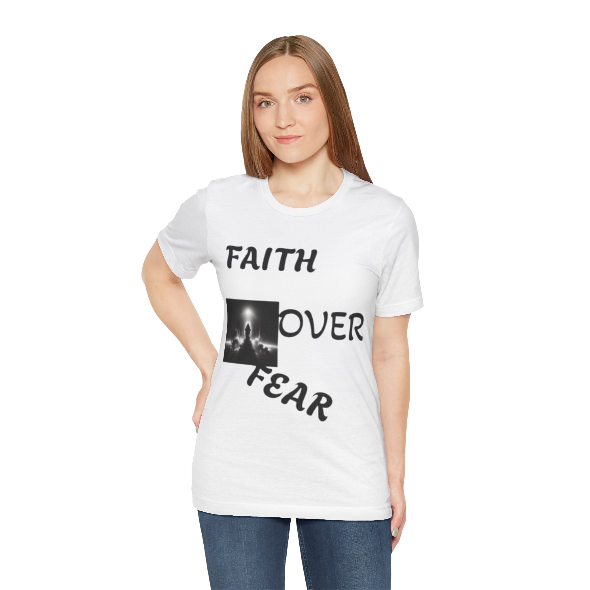 Faith Over Fear Unisex Jersey Tee - Inspirational Graphic T-Shirt
