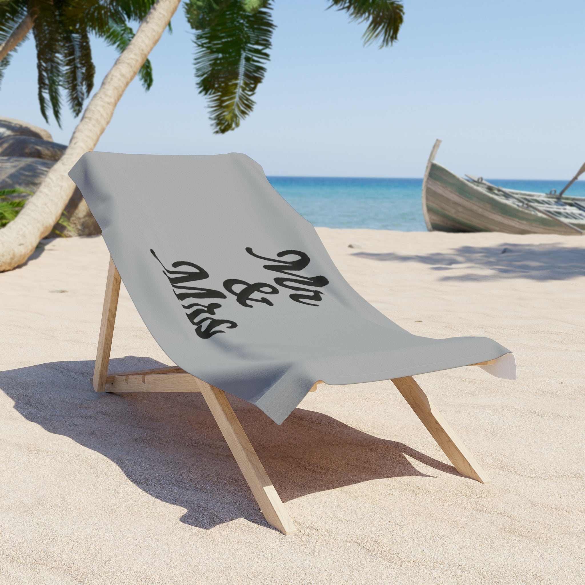 Mr & Mrs Beach Towel | Perfect Wedding Gift, Honeymoon Essential, Summer Vibes, Couples Gift, Beach Day Decor
