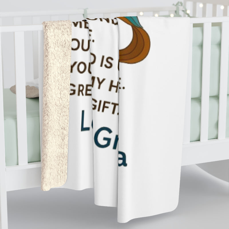 To My Granddaughter Sherpa Fleece Blanket | Cozy Gift from Grandma | Soft Throw Blanket for Birthdays, Holidays, Love