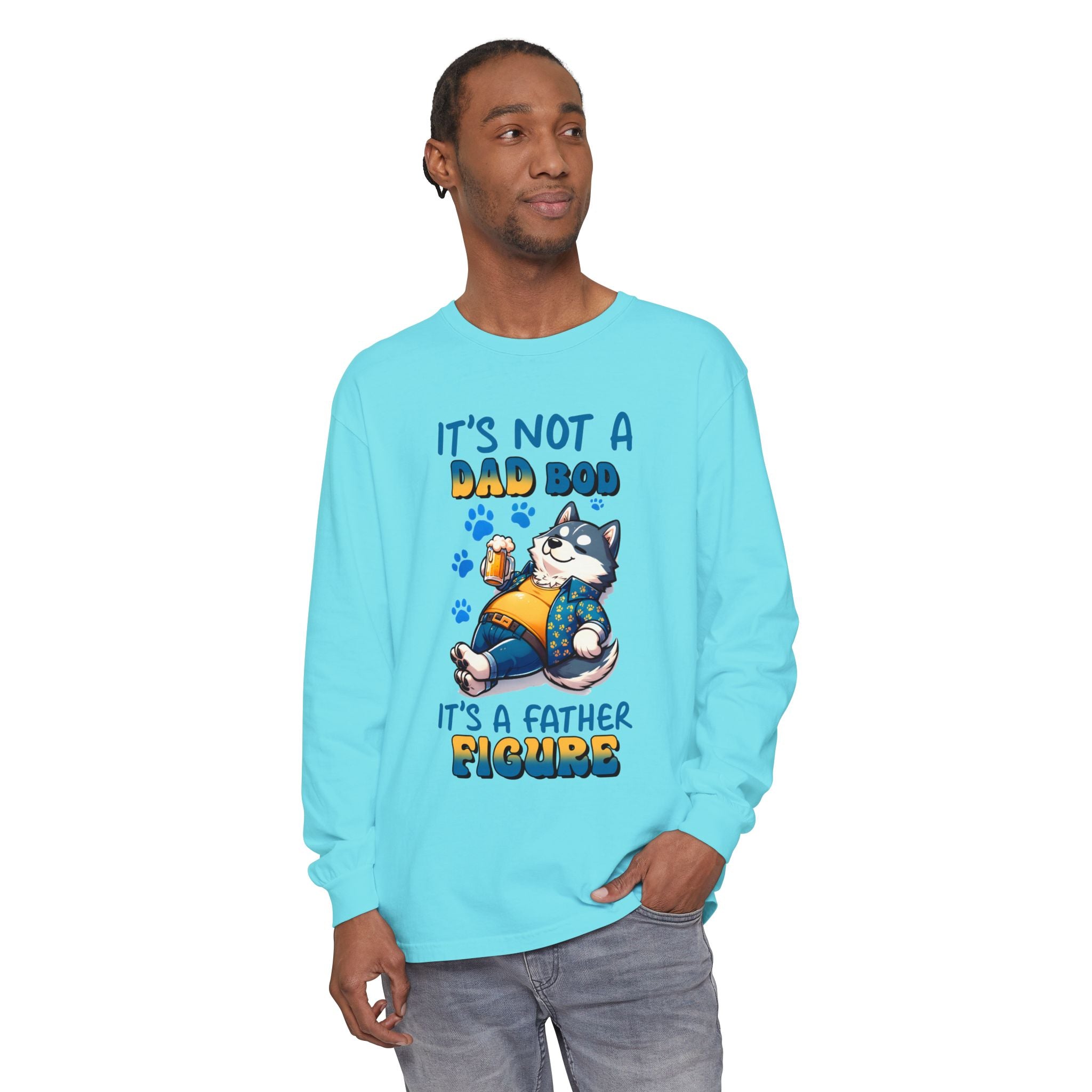 Funny Dad Bod Long Sleeve T-Shirt - It's Not a Dad Bod, It's a Father Figure