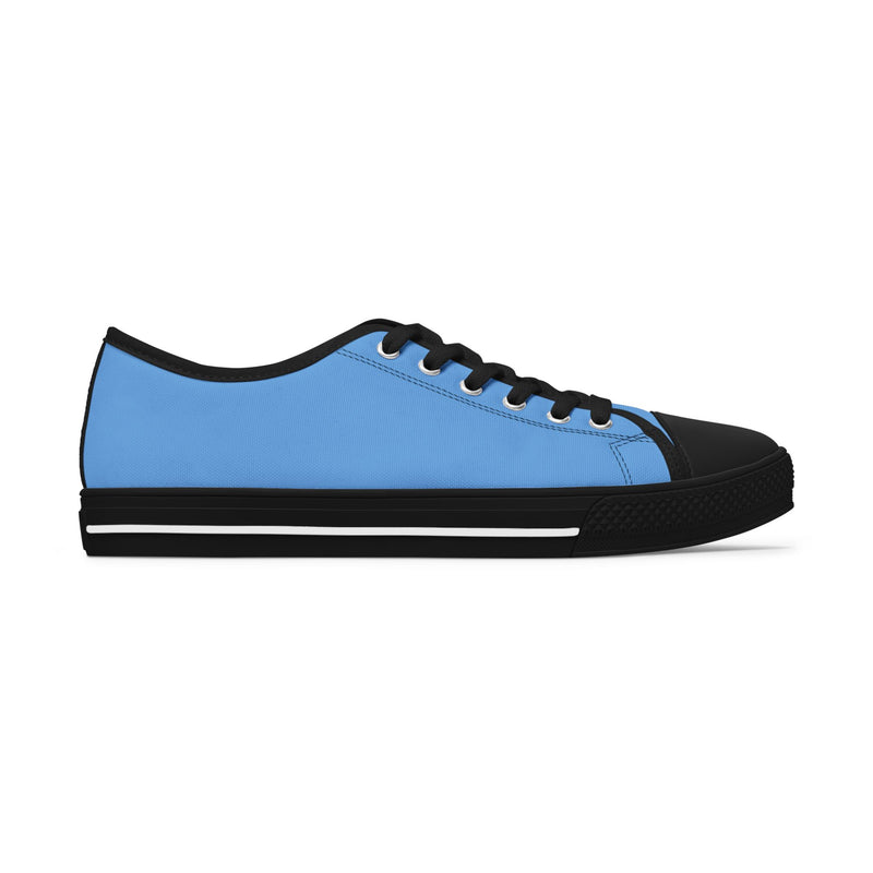 Light Blue Stylish Women's Low Top Sneakers - Casual, Comfortable, Everyday Wear, Perfect for Summer, Striped Sneakers, Trendy Footwear