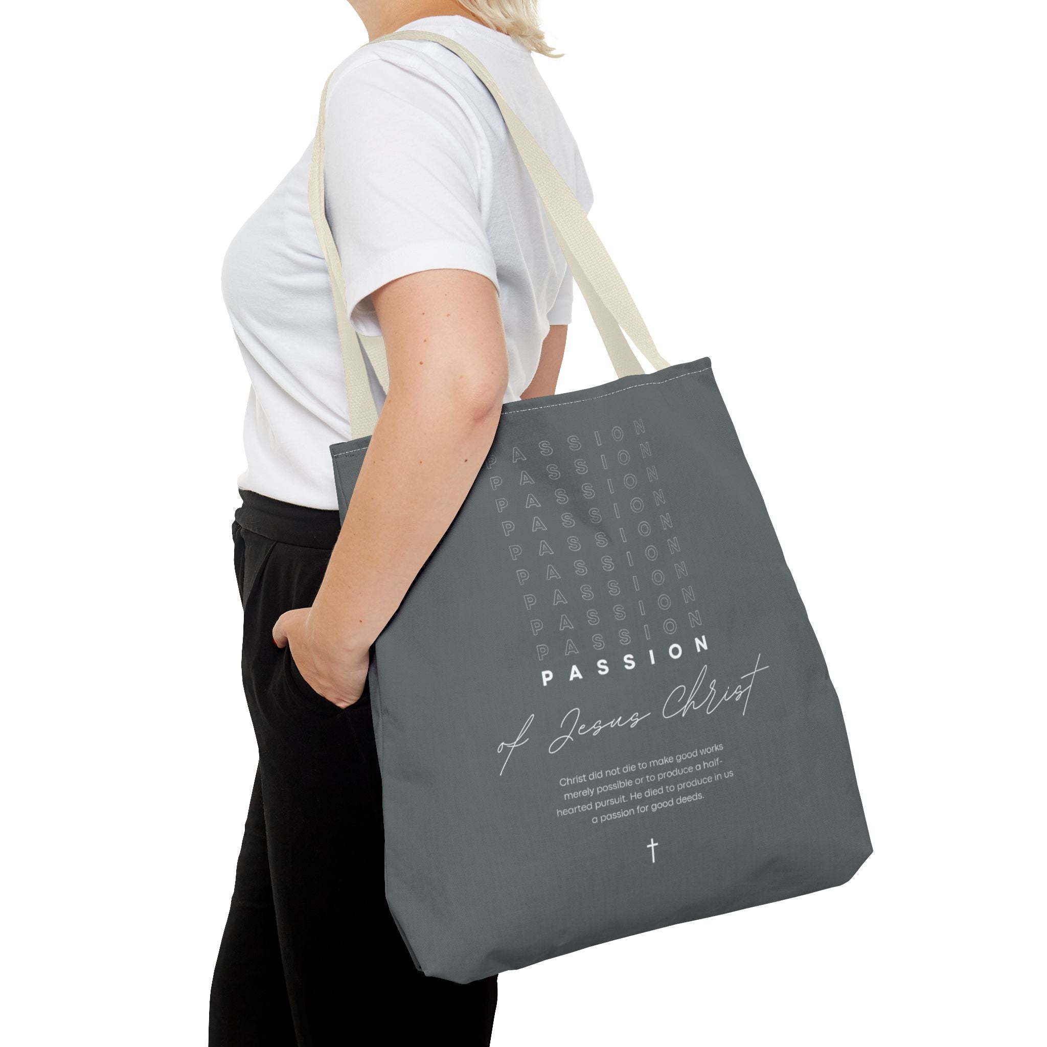 Faith-Inspired Tote Bag, Christian Gift Bag, Inspirational Shopper, Religious Quote Tote, Versatile Everyday Use