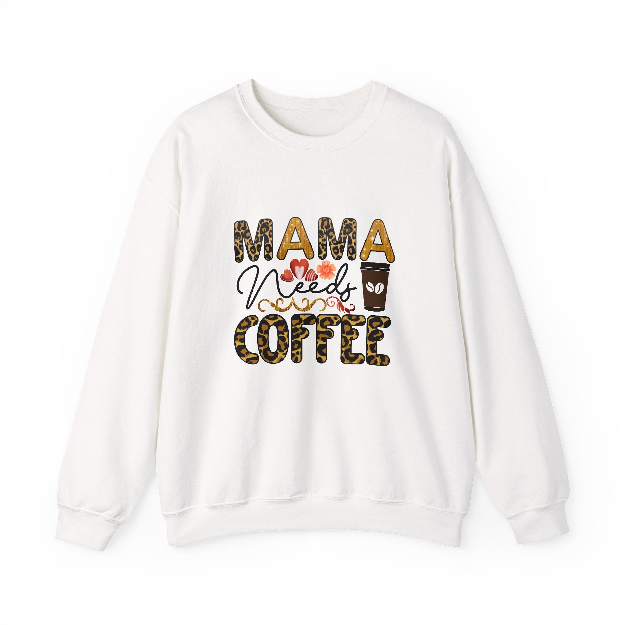 Mama Needs Coffee Crewneck Sweatshirt - Cozy Unisex Pullover Apparel for Moms