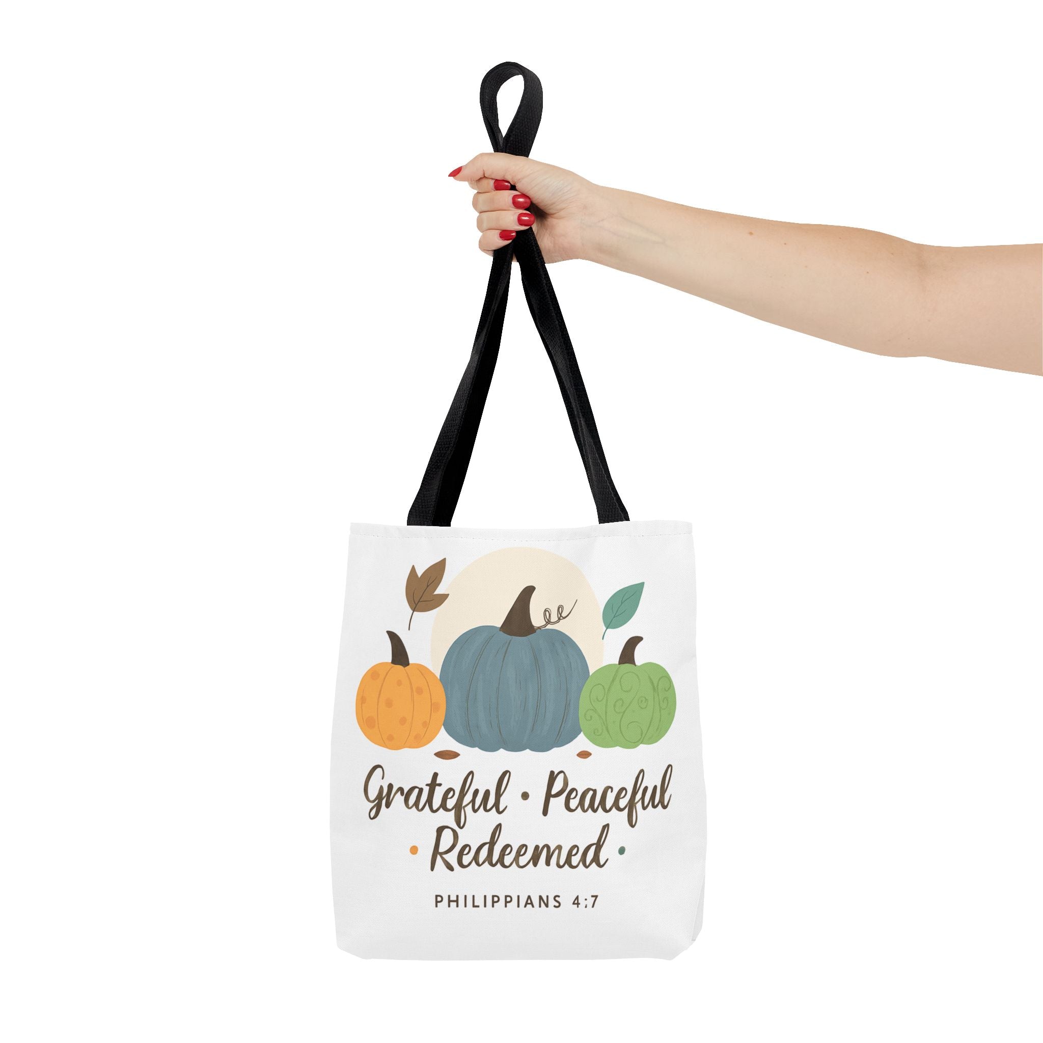 Grateful Tote Bag | Fall Decor, Thankfulness Gift, Bible Verse Bag, Inspirational Tote, Autumn Style