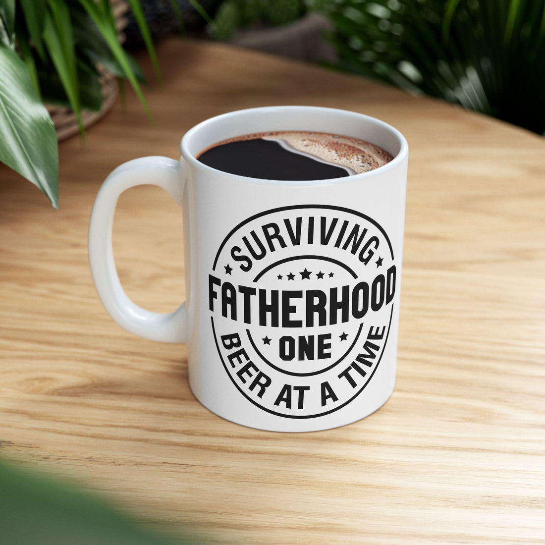 Surviving Fatherhood Ceramic Mug - Fun Gift for Dads (11oz, 15oz)