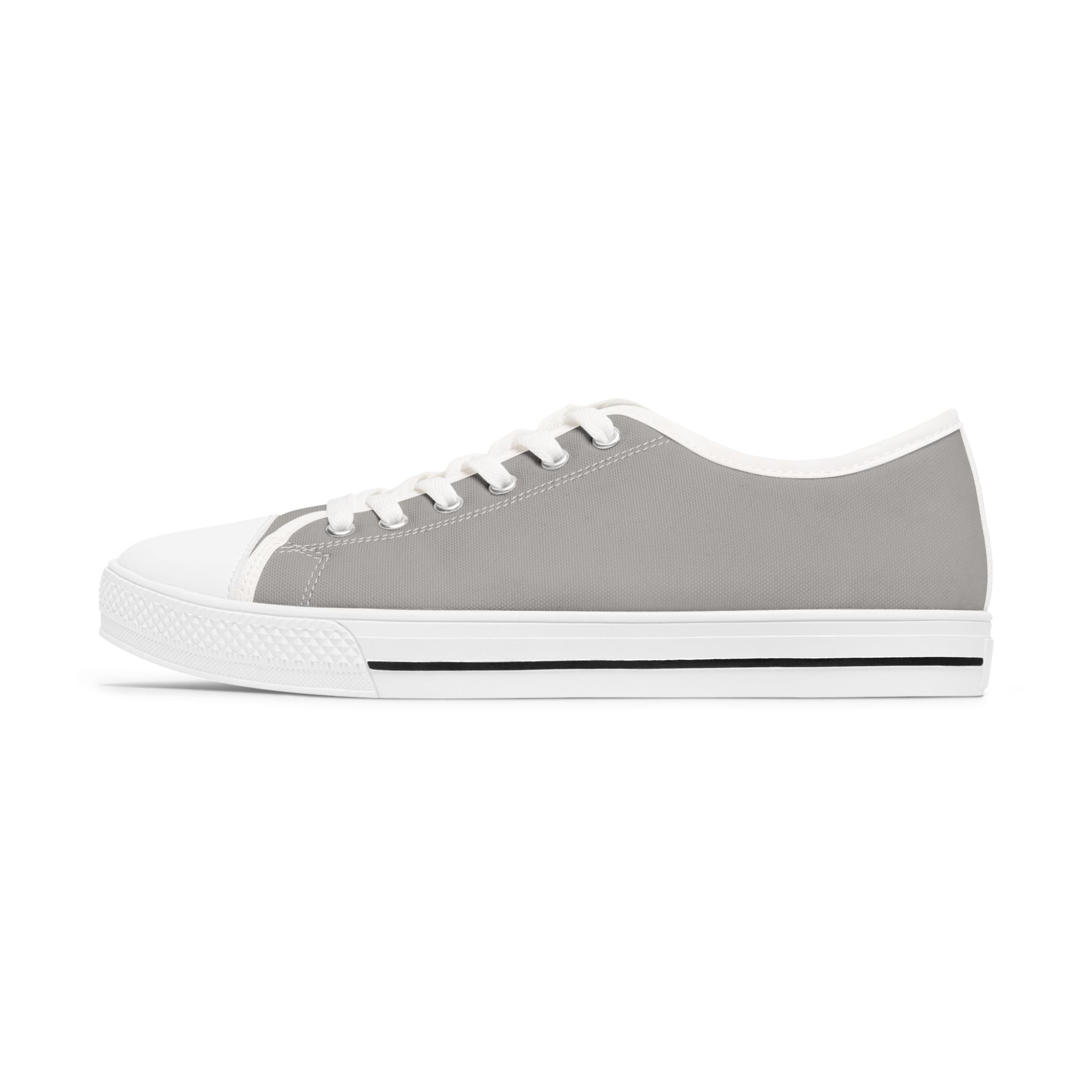 Grey Stylish Women's Low Top Sneakers - Casual, Comfortable, Everyday Wear, Perfect for Summer, Striped Sneakers, Trendy Footwear