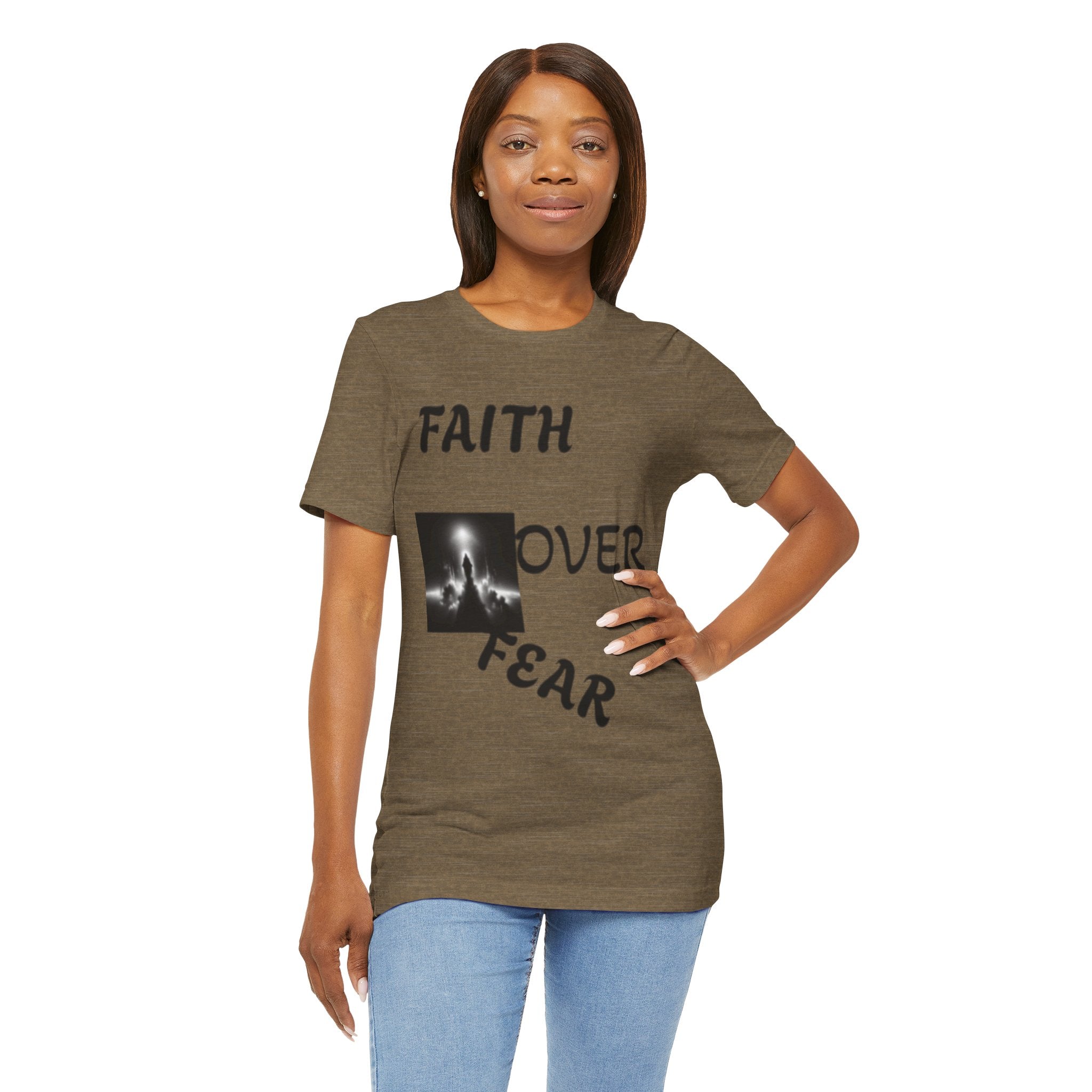 Faith Over Fear Unisex Jersey Tee - Inspirational Graphic T-Shirt