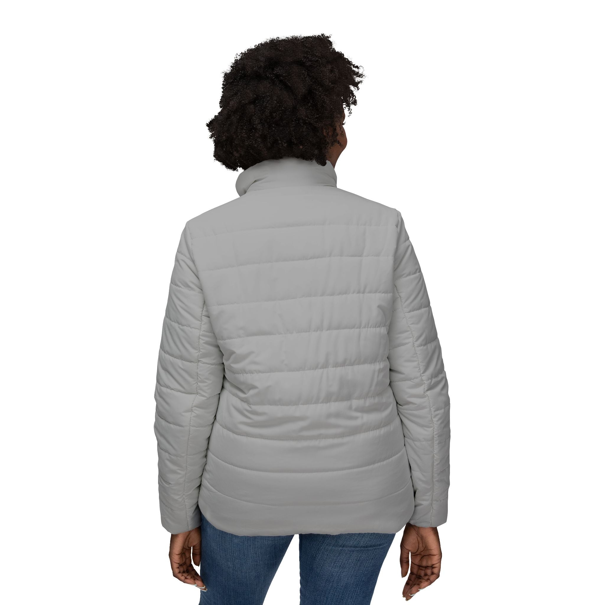 Gray Stylish Women’s Puffer Jacket, Cozy Winter Coat, Trendy Outerwear, Outdoor Fashion, Fall/Winter Essential