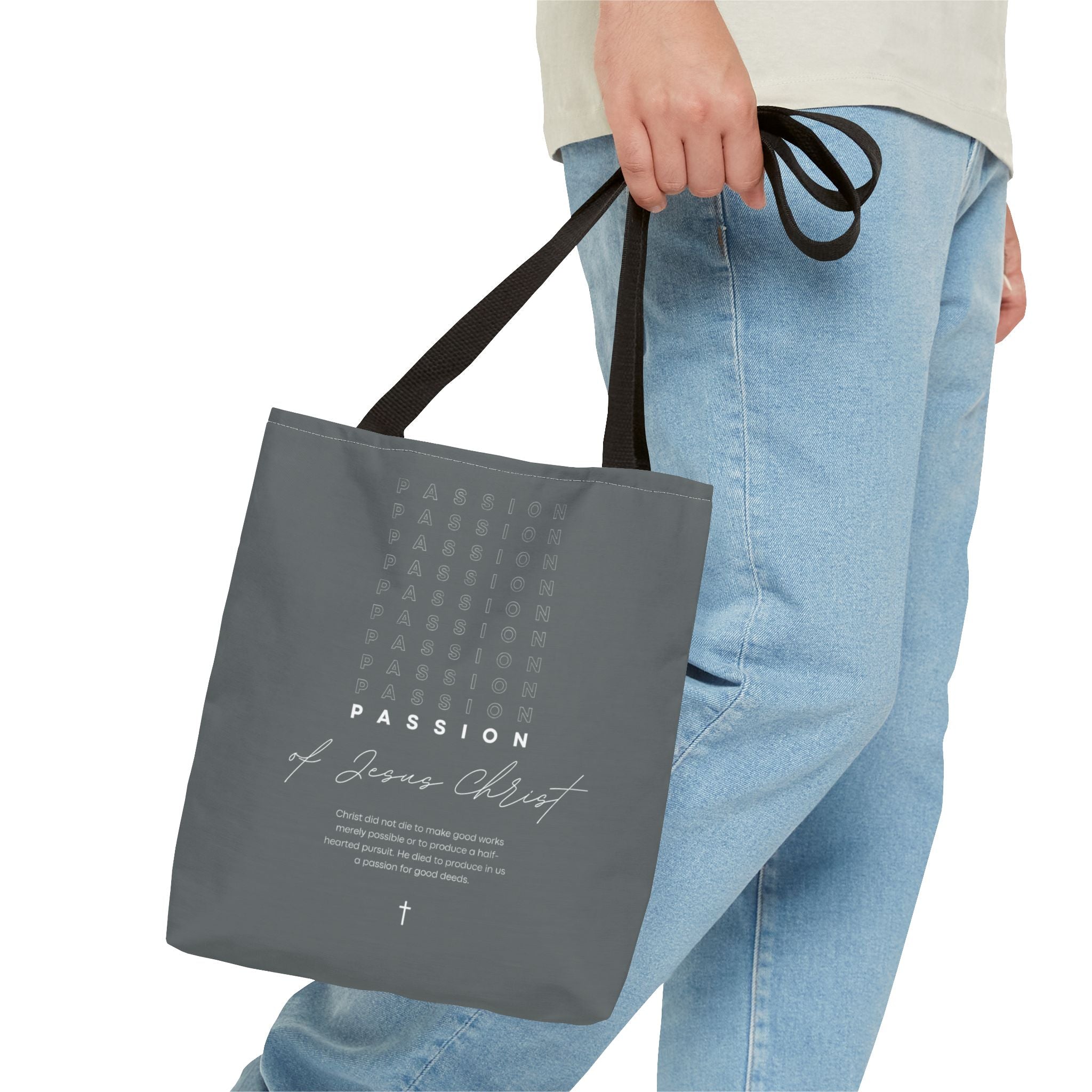 Faith-Inspired Tote Bag, Christian Gift Bag, Inspirational Shopper, Religious Quote Tote, Versatile Everyday Use