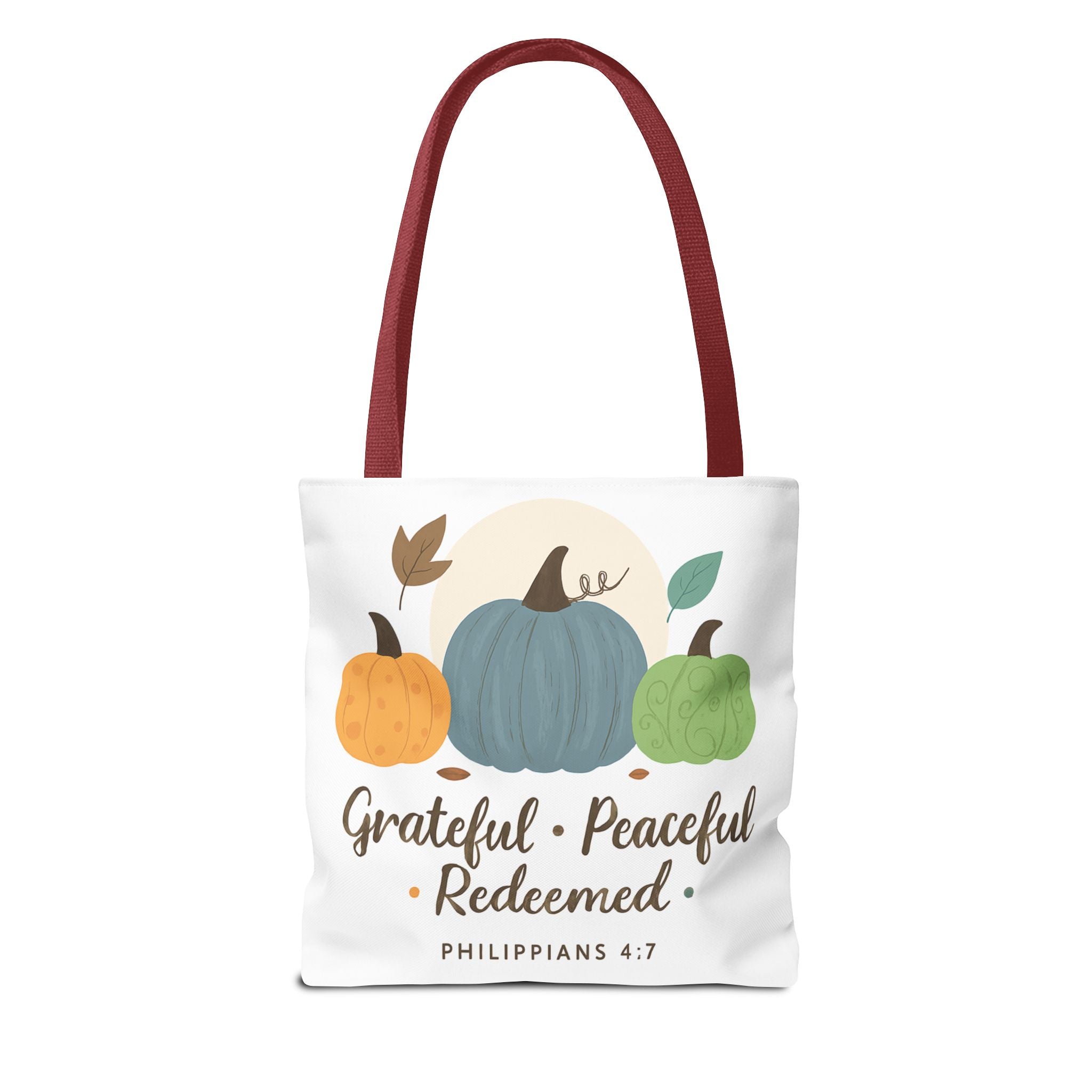 Grateful Tote Bag | Fall Decor, Thankfulness Gift, Bible Verse Bag, Inspirational Tote, Autumn Style